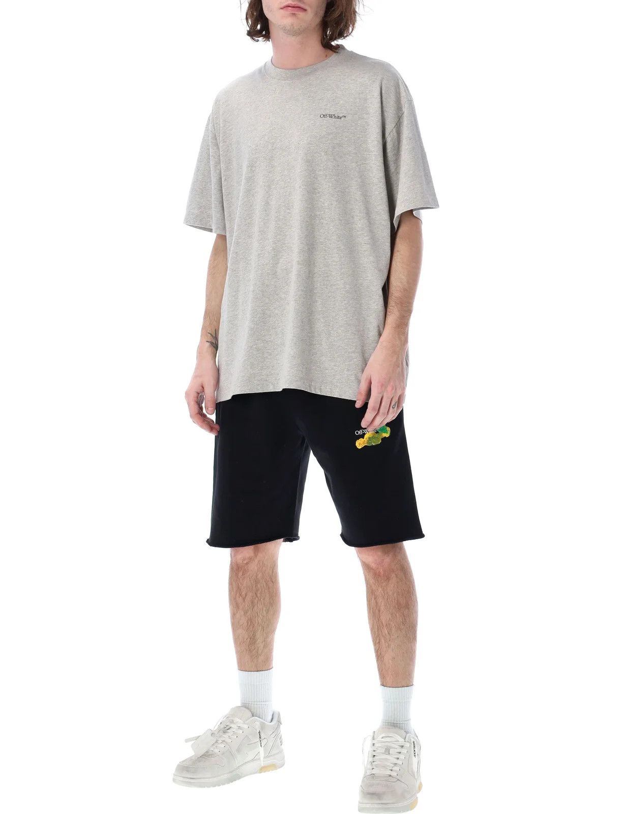 Off-White o1y0325 Logo Crewneck T-Shirt in Grey Size US S / EU 44-46 / 1 - 5 Thumbnail