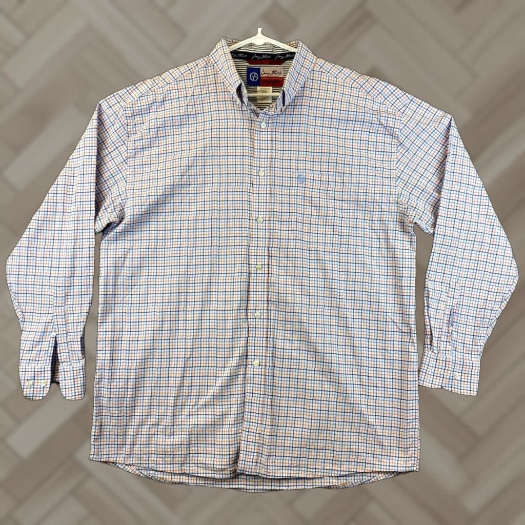 Wrangler Wrangler Men's XXL plaid Dress Shirt Long Sleeve Button /82-24 Size 48R - 1 Thumbnail