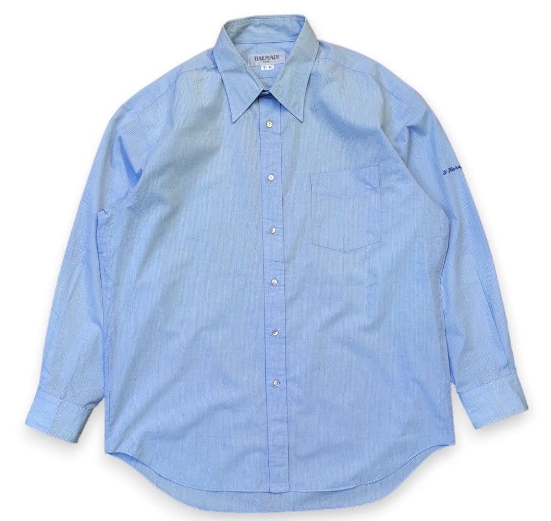 Balmain × Pierre Balmain Blue shirt Balmain Paris Size US XL / EU 56 / 4 - 1 Thumbnail