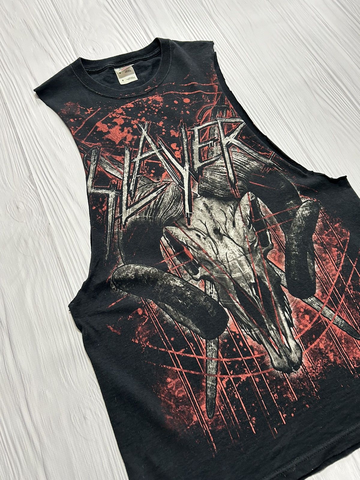 Band Tees Vintage Slayer Allprinted Thrashed Heavy Metal Tank Top Tee Size US M / EU 48-50 / 2 - 4 Thumbnail