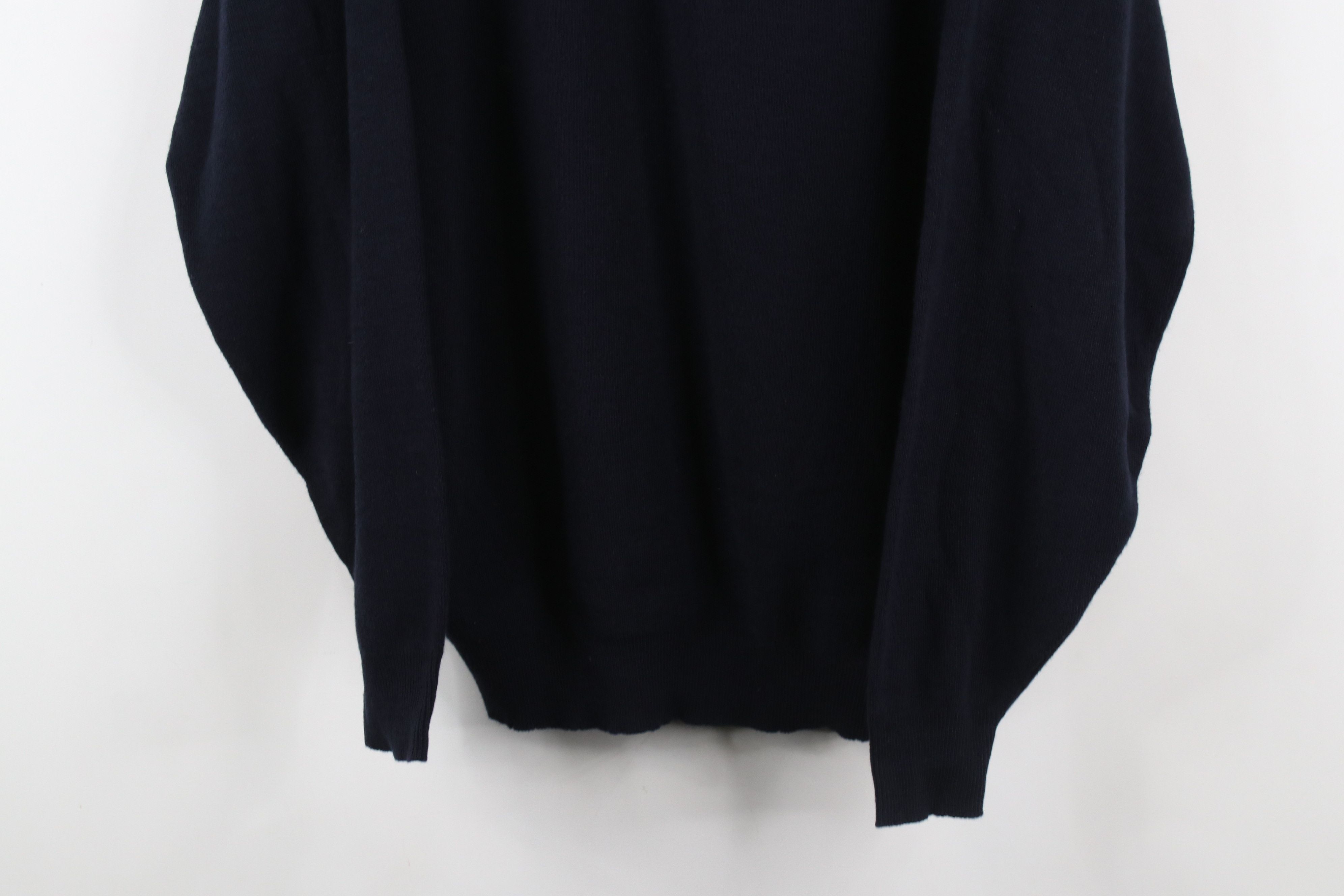 Vintage Vintage 90s Streetwear Collared Henley Sweater Navy Blue Size US L / EU 52-54 / 3 - 3 Thumbnail