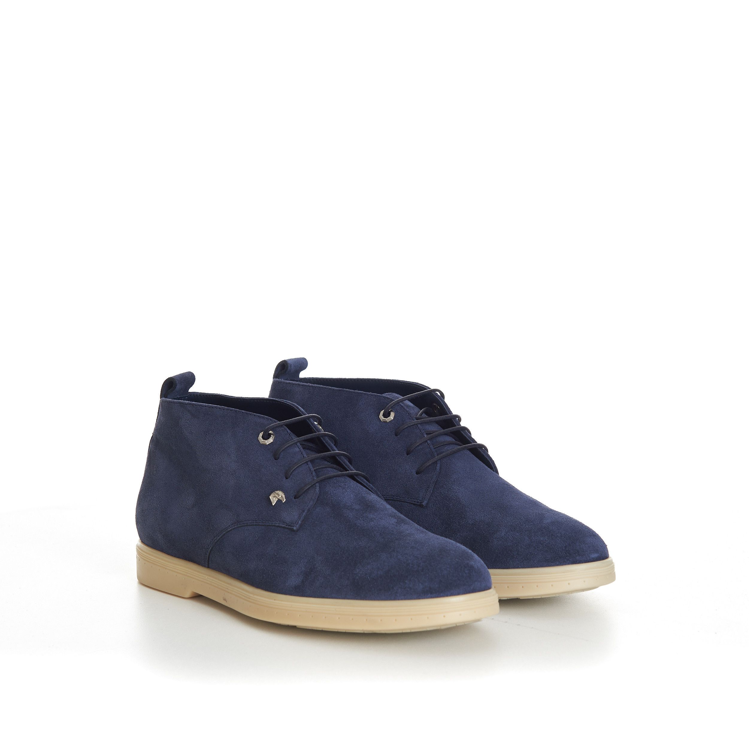 Stefano Ricci Blue Suede Lace Up Chukka Boots With Rubber Soles Size US 7 / EU 40 - 1 Thumbnail