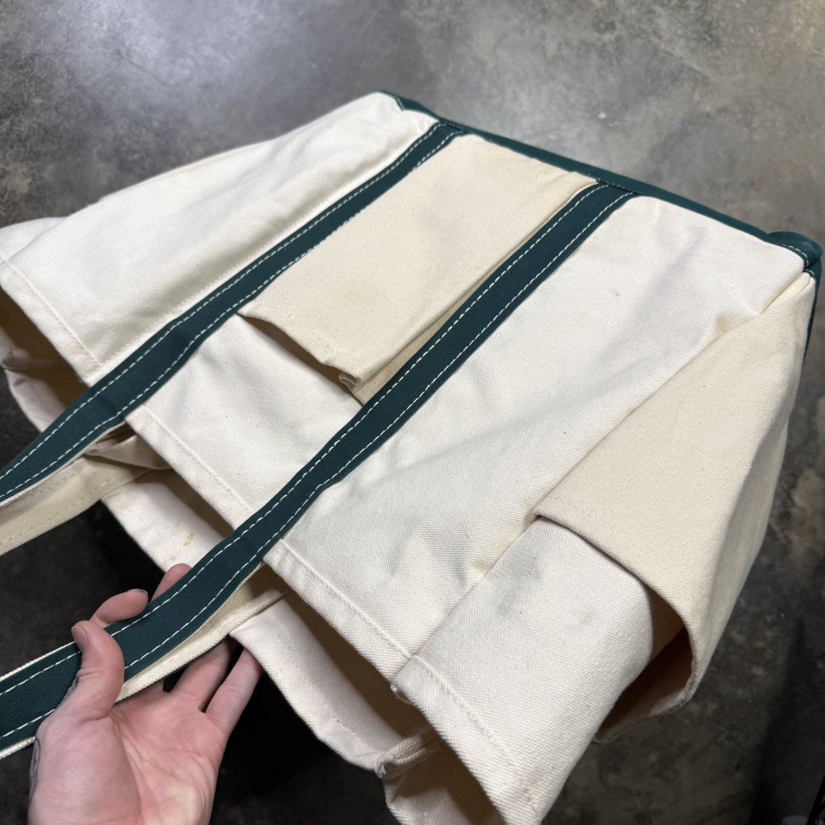 L.L. Bean vintage 80s llbean grean and white gardening tote bag Size ONE SIZE - 2 Thumbnail