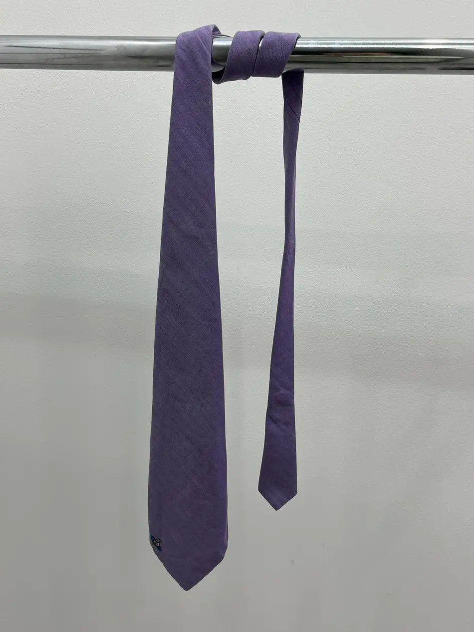 Vivienne Westwood Vivienne Westwood Orb Logo Embroidered Cotton Tie Size ONE SIZE - 1 Thumbnail