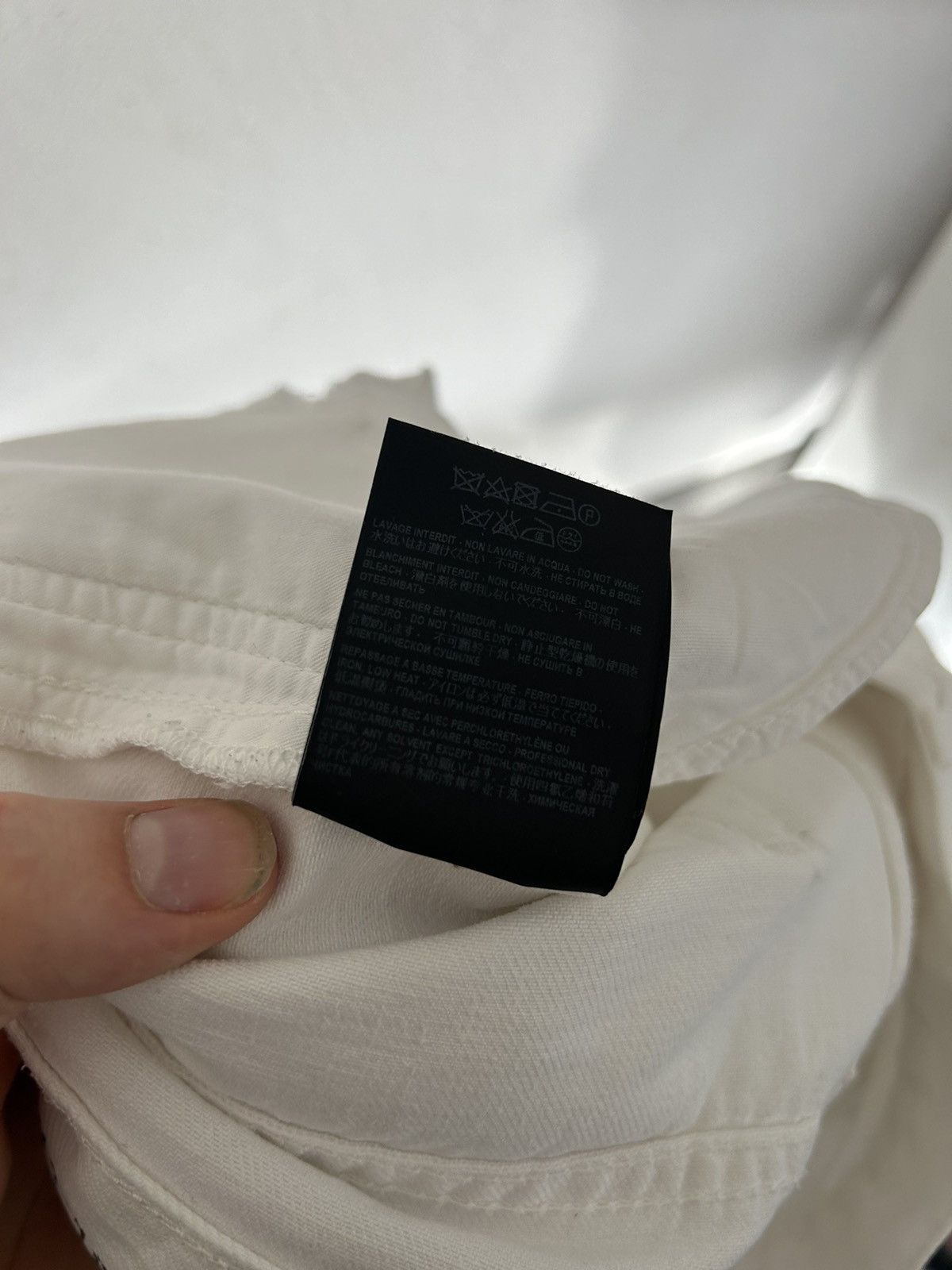 Saint Laurent Paris White Distressed D18 M/SL-LW Jeans Size US 33 - 20 Thumbnail