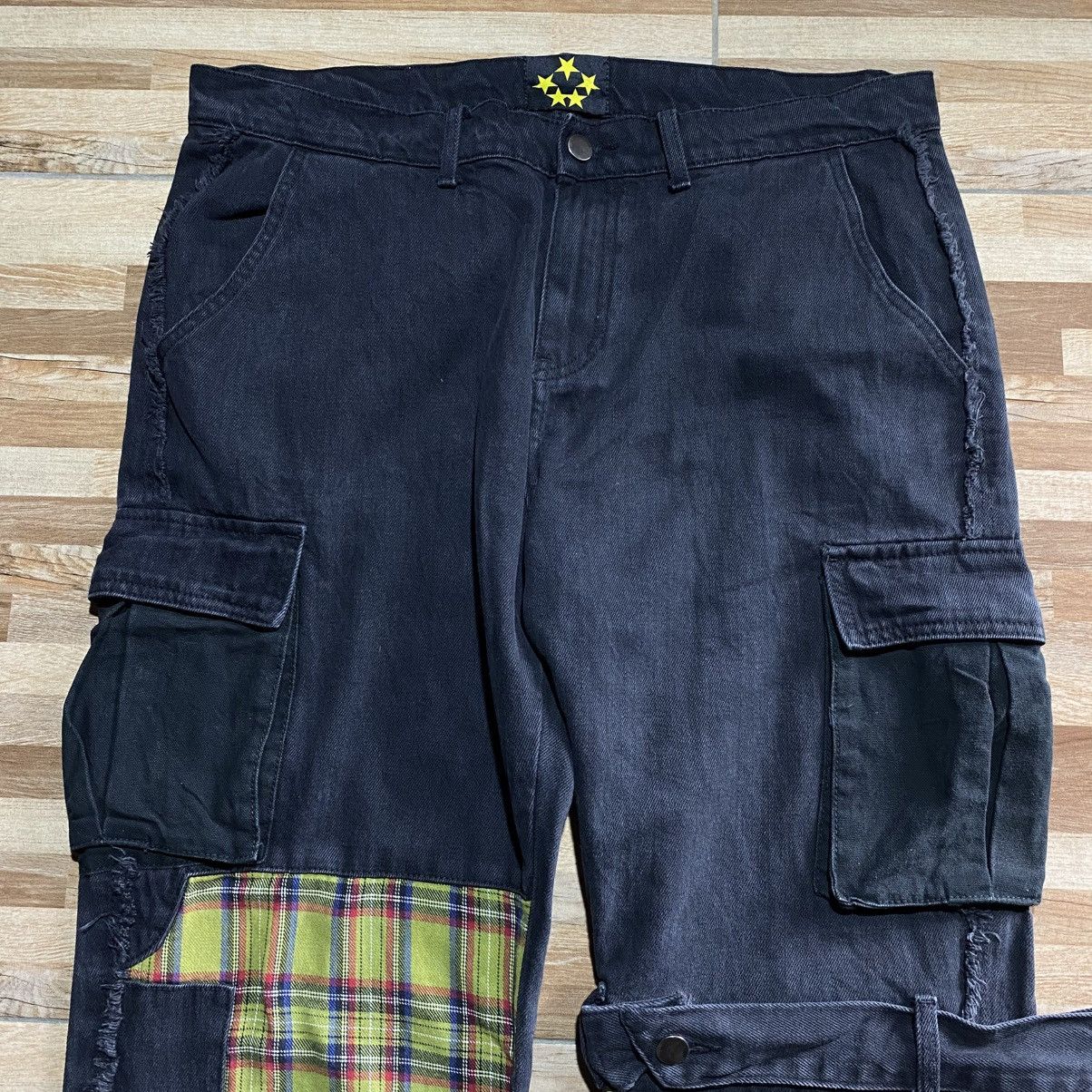 If Six Was Nine Maison Emerald Loose Washead Stitching Denim Pants Size US 36 / EU 52 - 5 Thumbnail
