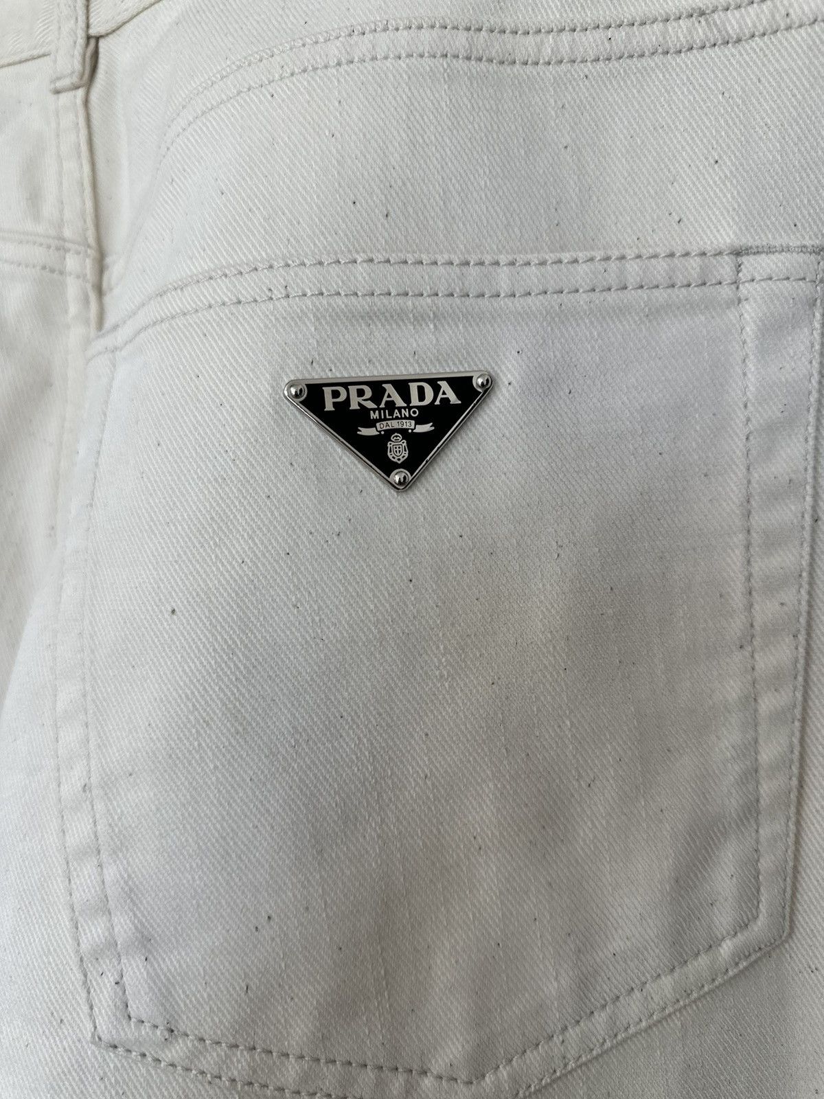 Prada Prada Beige Tapered Fit Casual Jeans Size US 34 / EU 50 - 1 Thumbnail