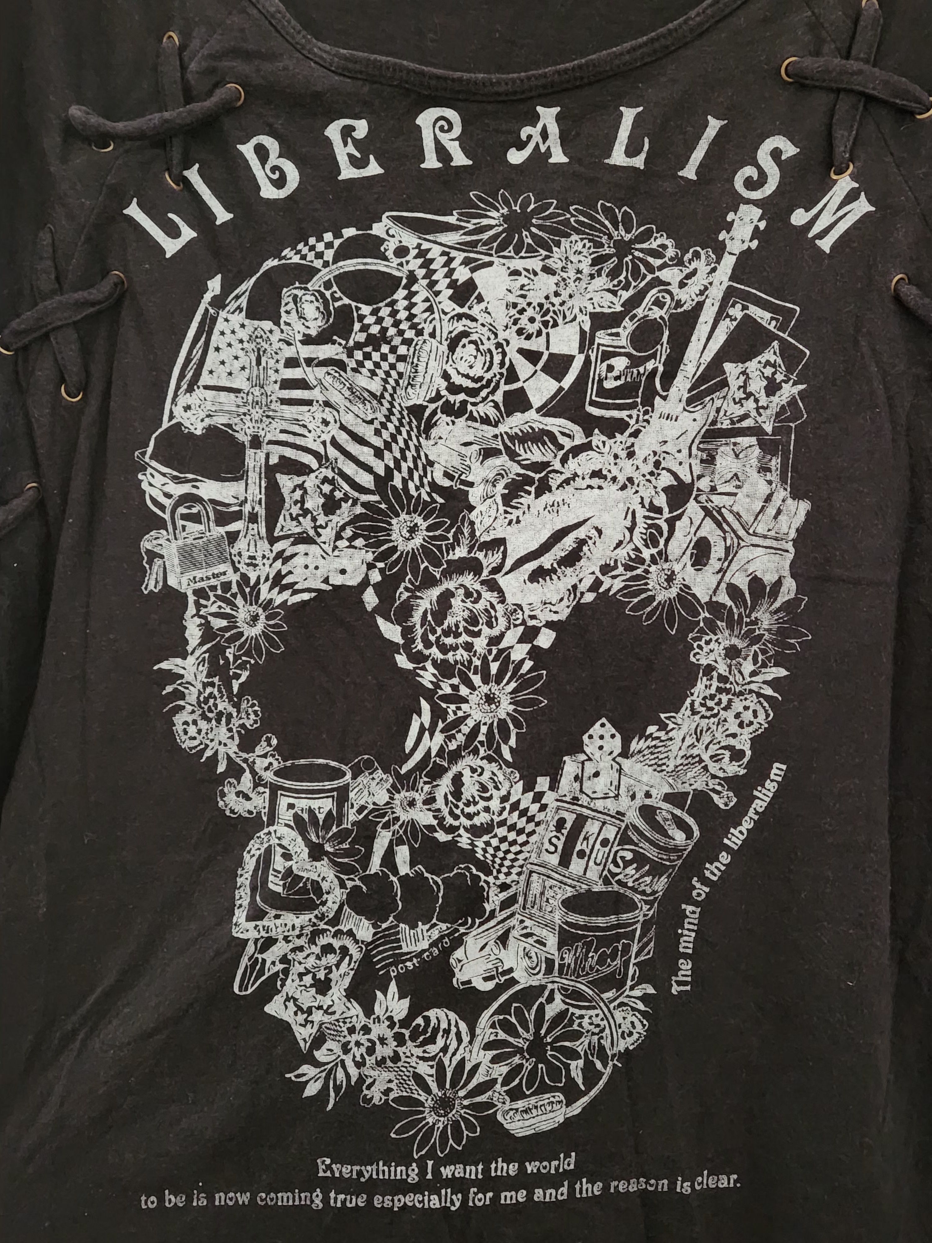 Vintage Liberalism Japan punk black skull Size L / US 10 / IT 46 - 3 Thumbnail