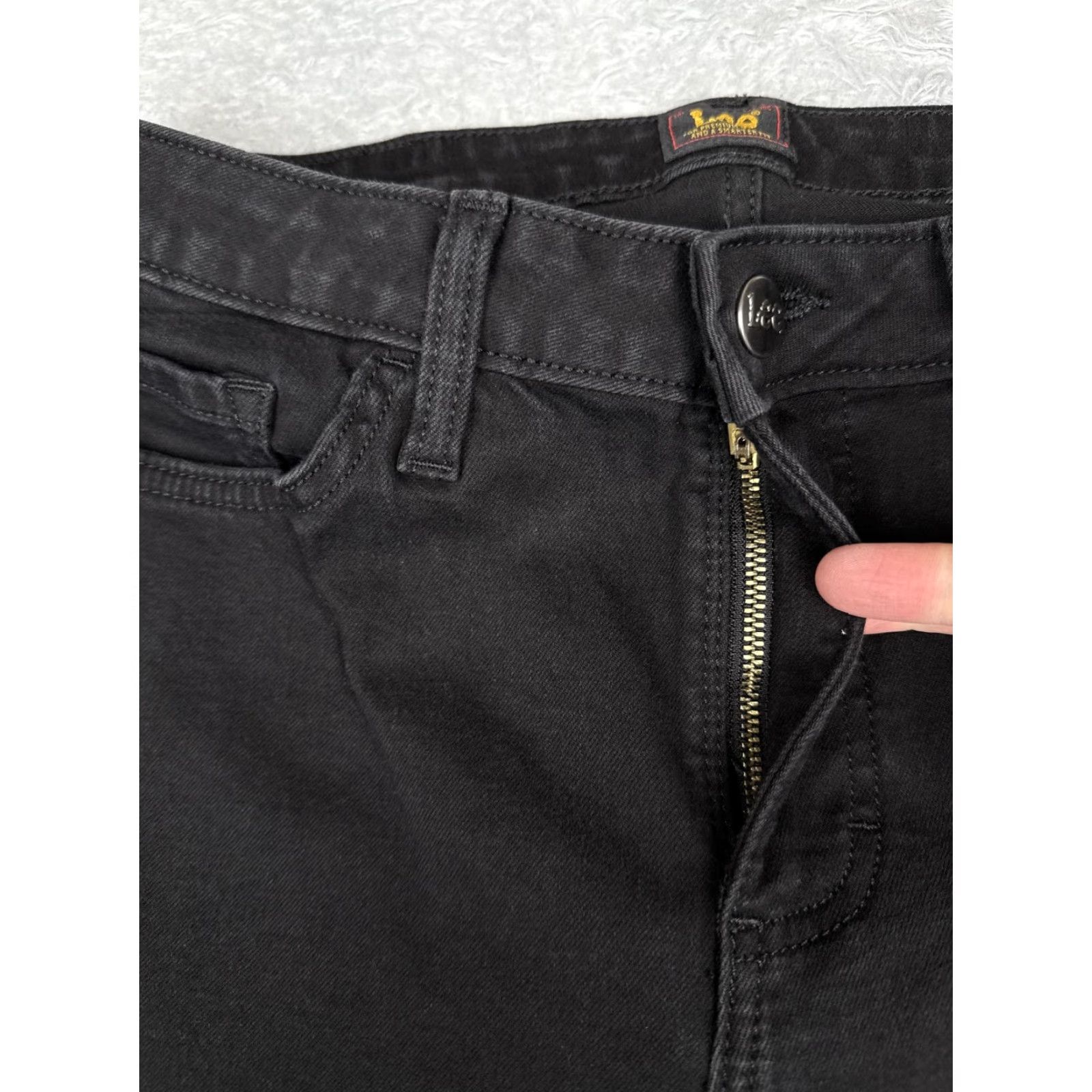 Lee Lee Jeans Women Bootcut Jeans 28x30 Black Regular Denim Pockets Stretch 5-Pocket Style USA Cowboy Vintage No Size 28" / US 6 / IT 42 - 5 Thumbnail