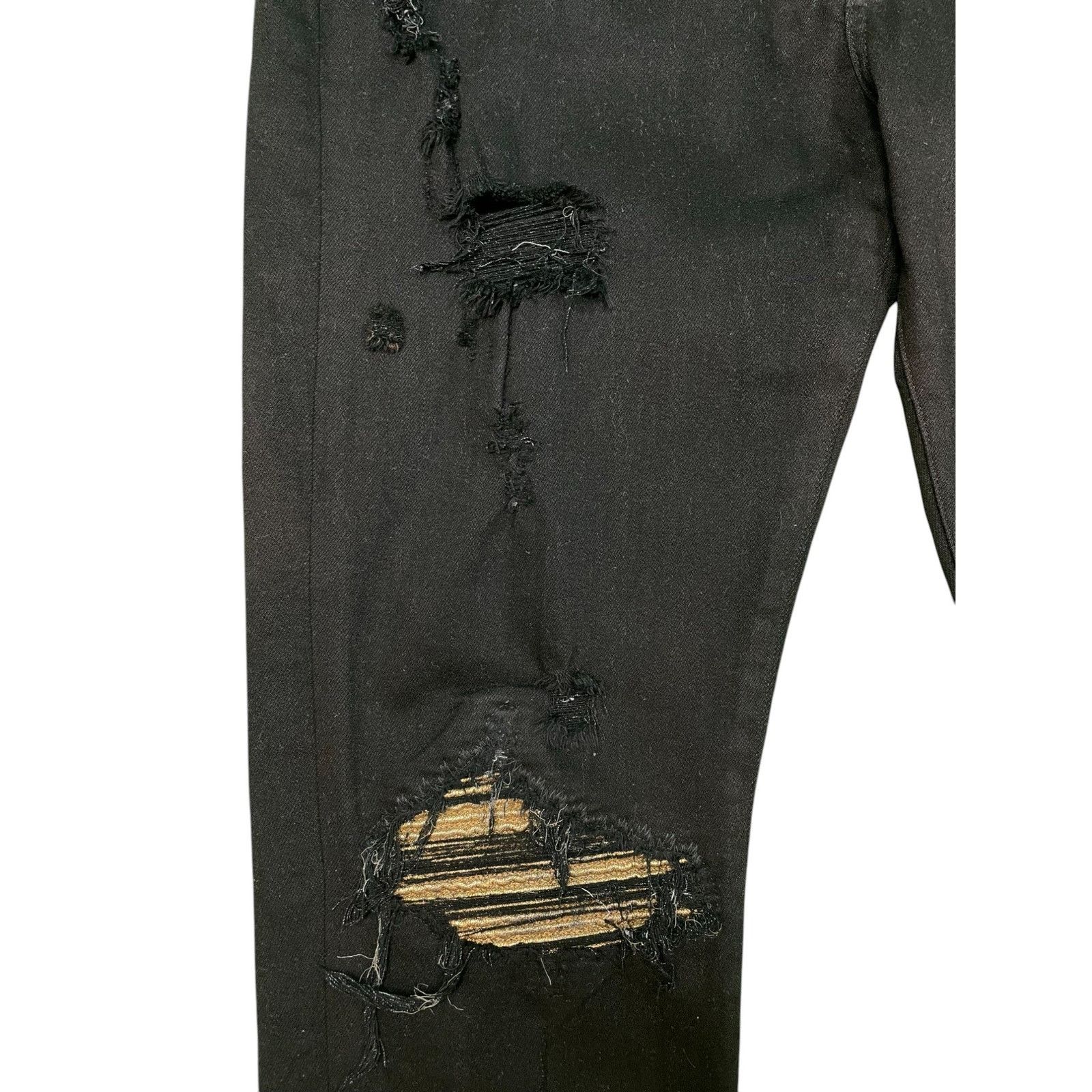 Amiri Amiri MX1 Gold Patch Black Jeans Size US 38 / EU 54 - 3 Thumbnail