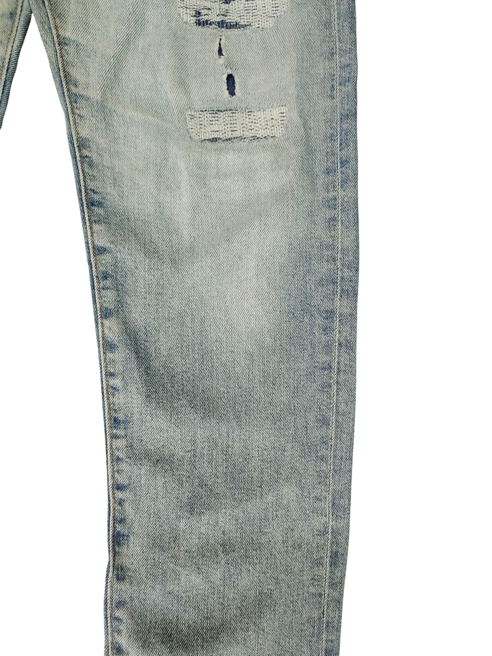Uniqlo Vintage Y2k Uniqlo Japan Clawmark Distress Faded Denim Jeans Size US 32 / EU 48 - 3 Thumbnail