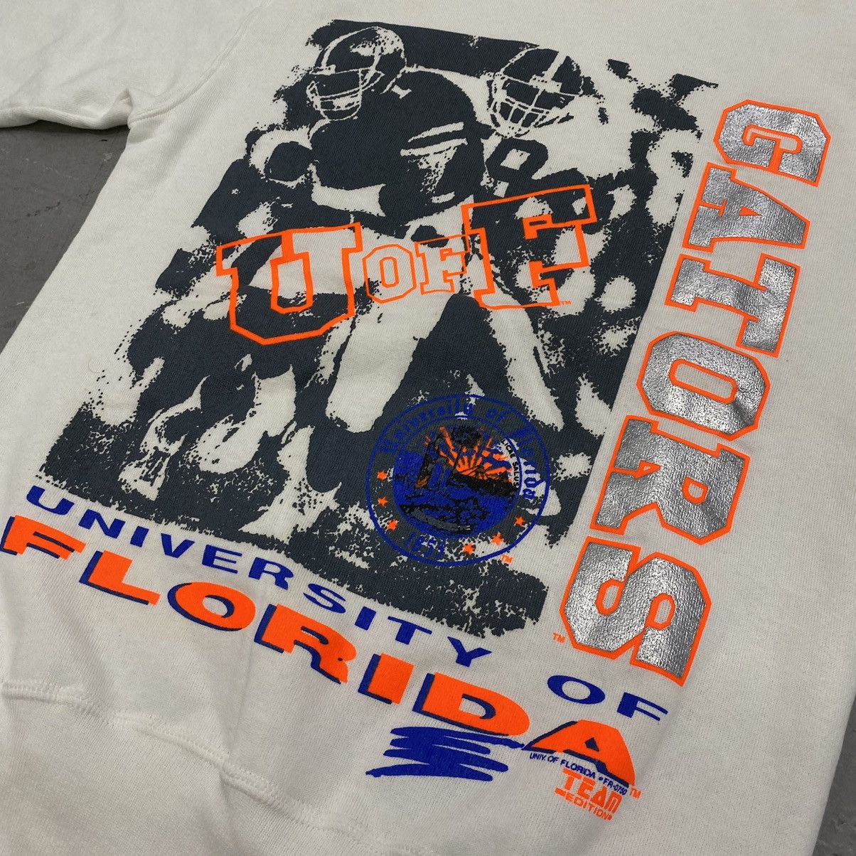 Japanese Brand × Vintage Vtg 90s University of Florida Gators Football Sweatshirt Size US S / EU 44-46 / 1 - 4 Thumbnail