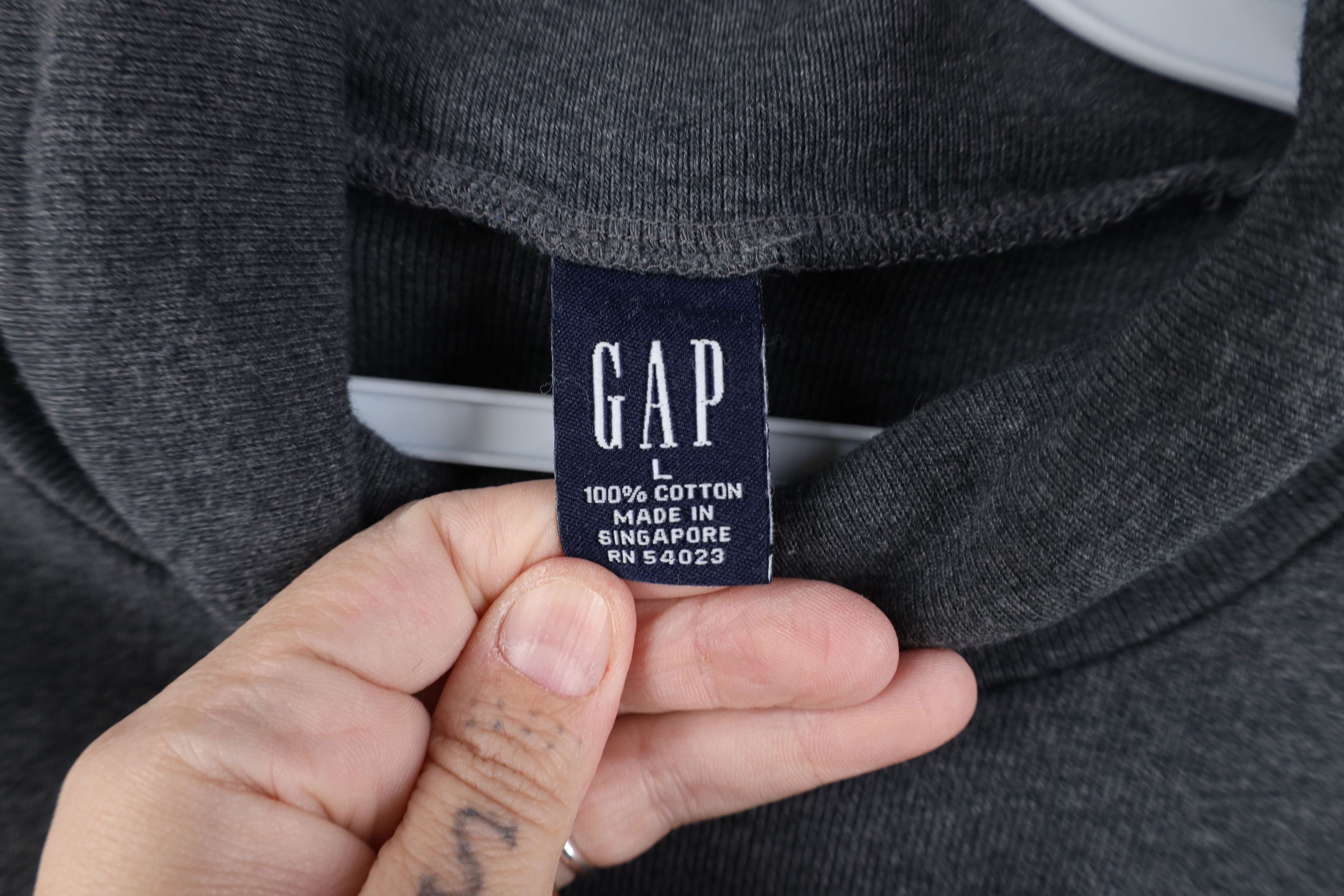 Gap Vintage 90s Y2K Gap Cotton Ribbed Knit Turtleneck T-Shirt Size US L / EU 52-54 / 3 - 7 Thumbnail