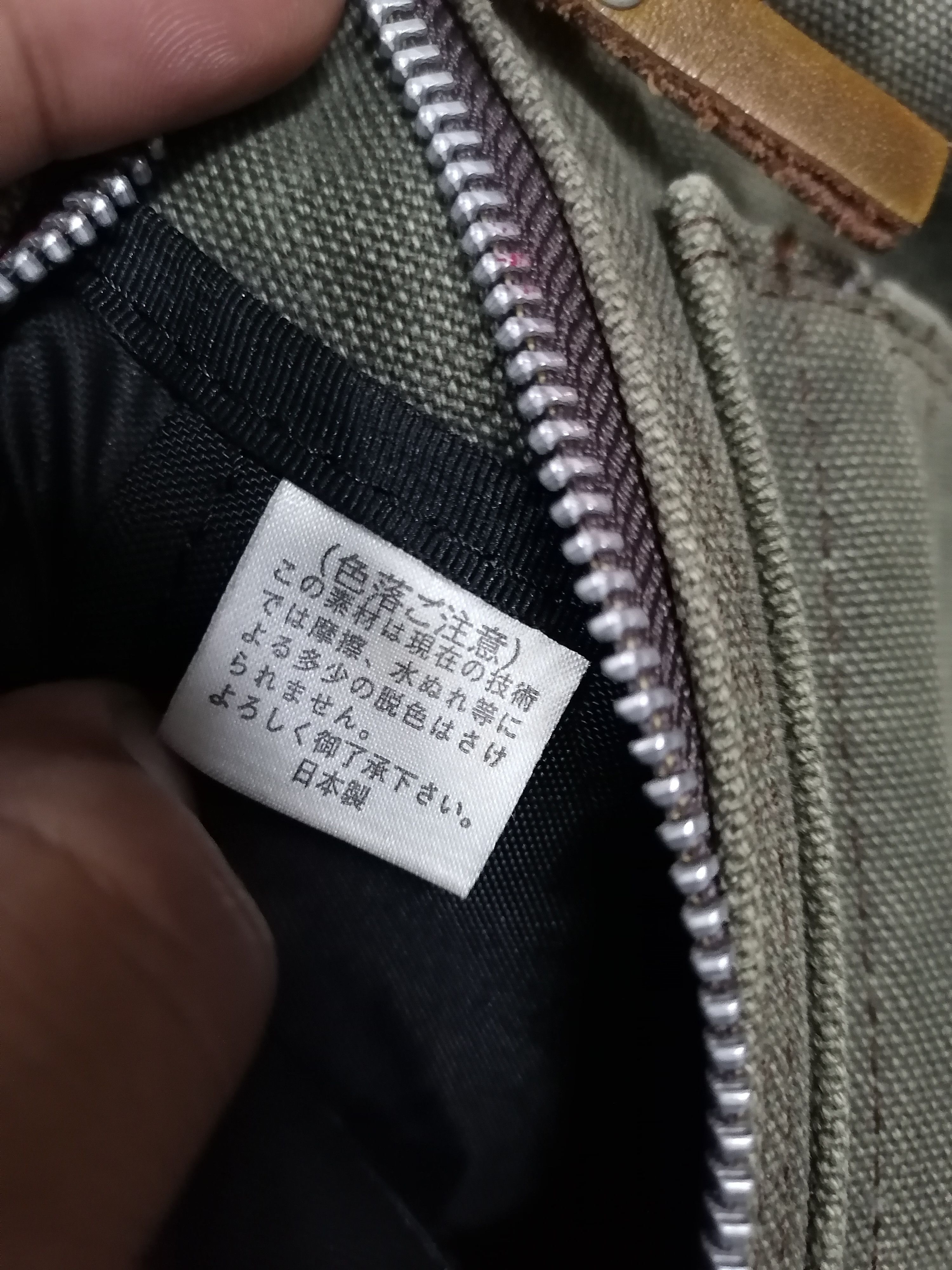 Japanese Brand × Vintage Baggy Port Japan Canvas Olive Green Crossbody Bag Size ONE SIZE - 9 Thumbnail