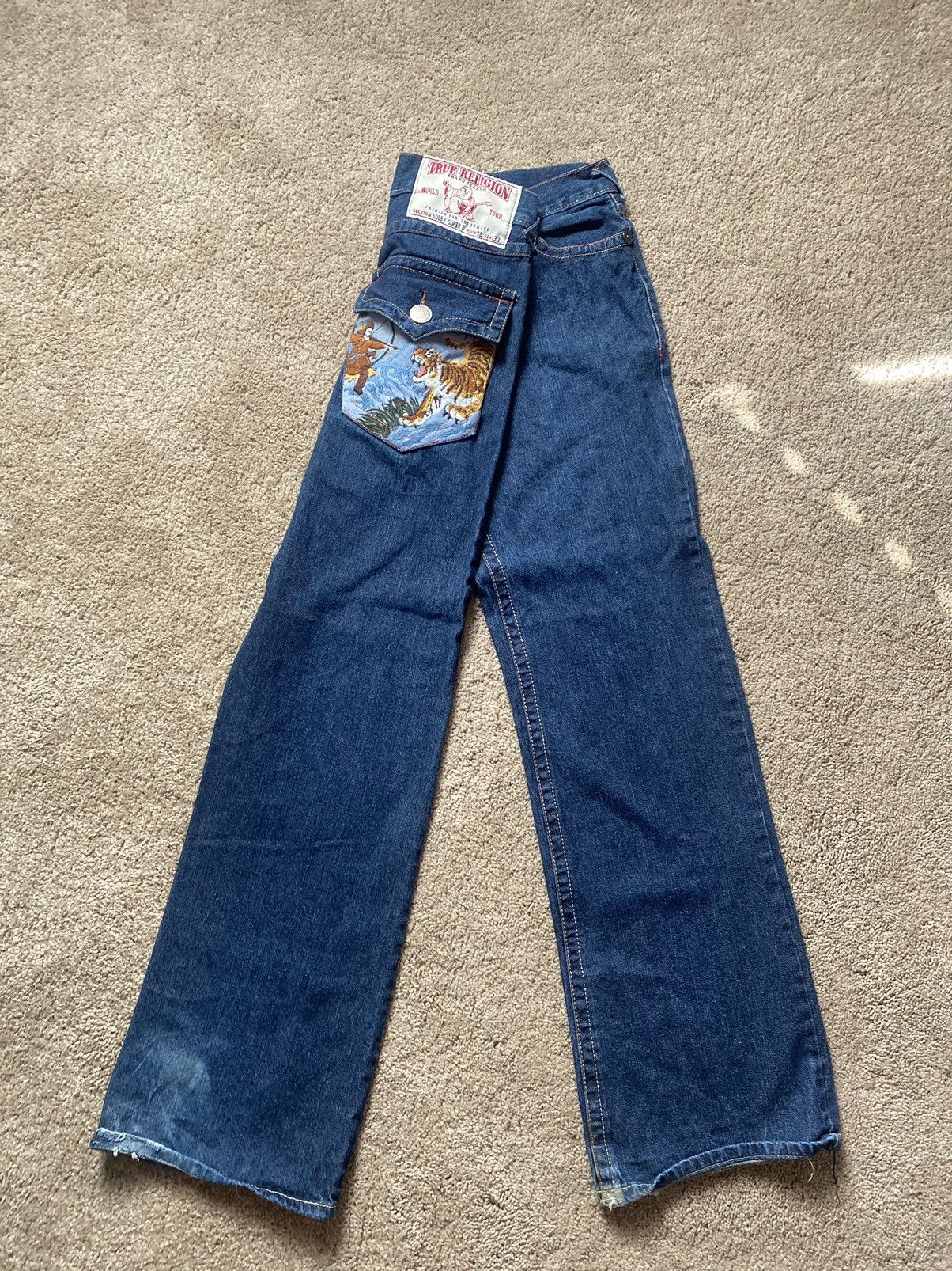 True Religion Tiger Embroidery Jeans