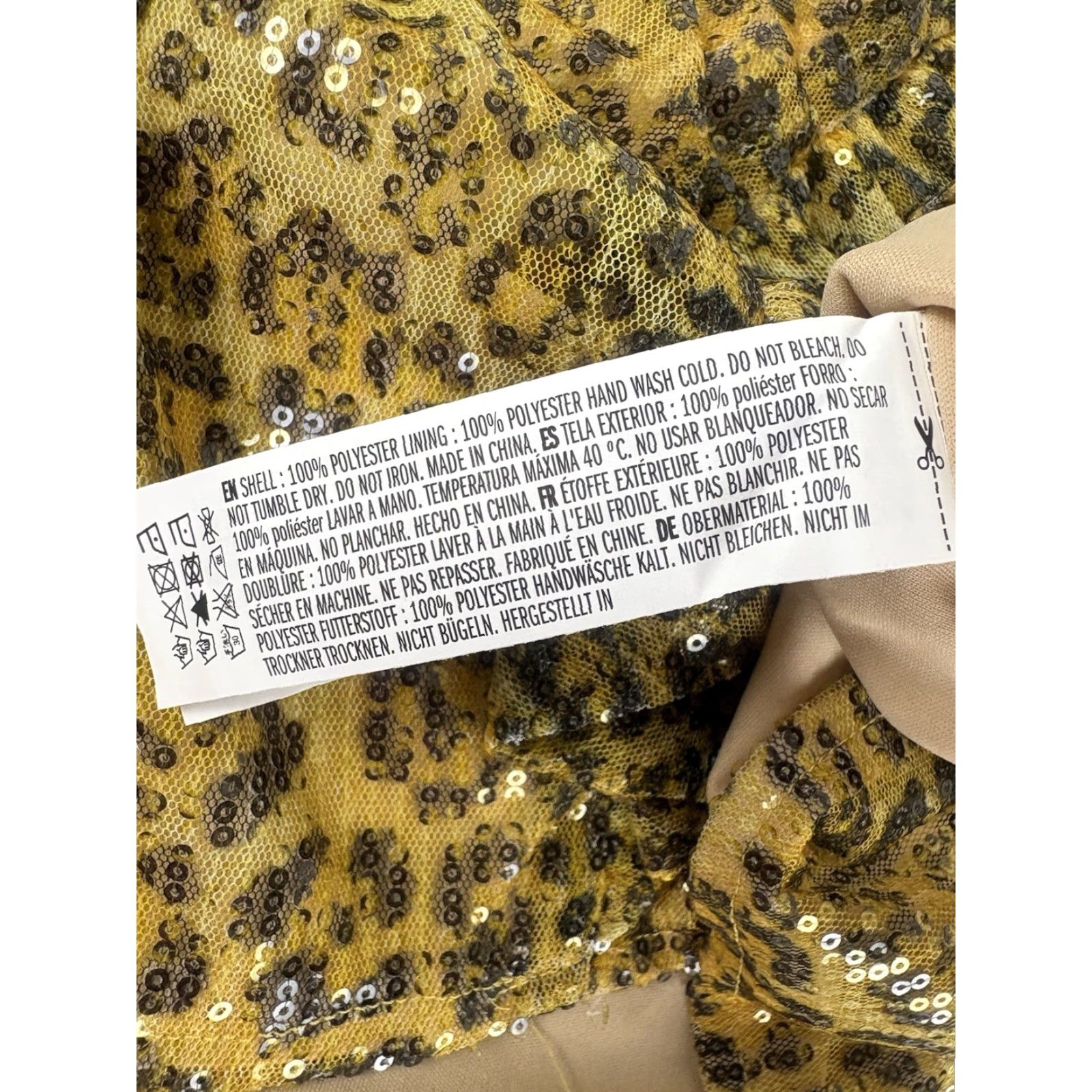 Vintage Endless Rose Yellow/An. Print Sequins Ruffle Mini Skirt Womens Size L New Size 36" / US 14 / IT 50 - 6 Thumbnail