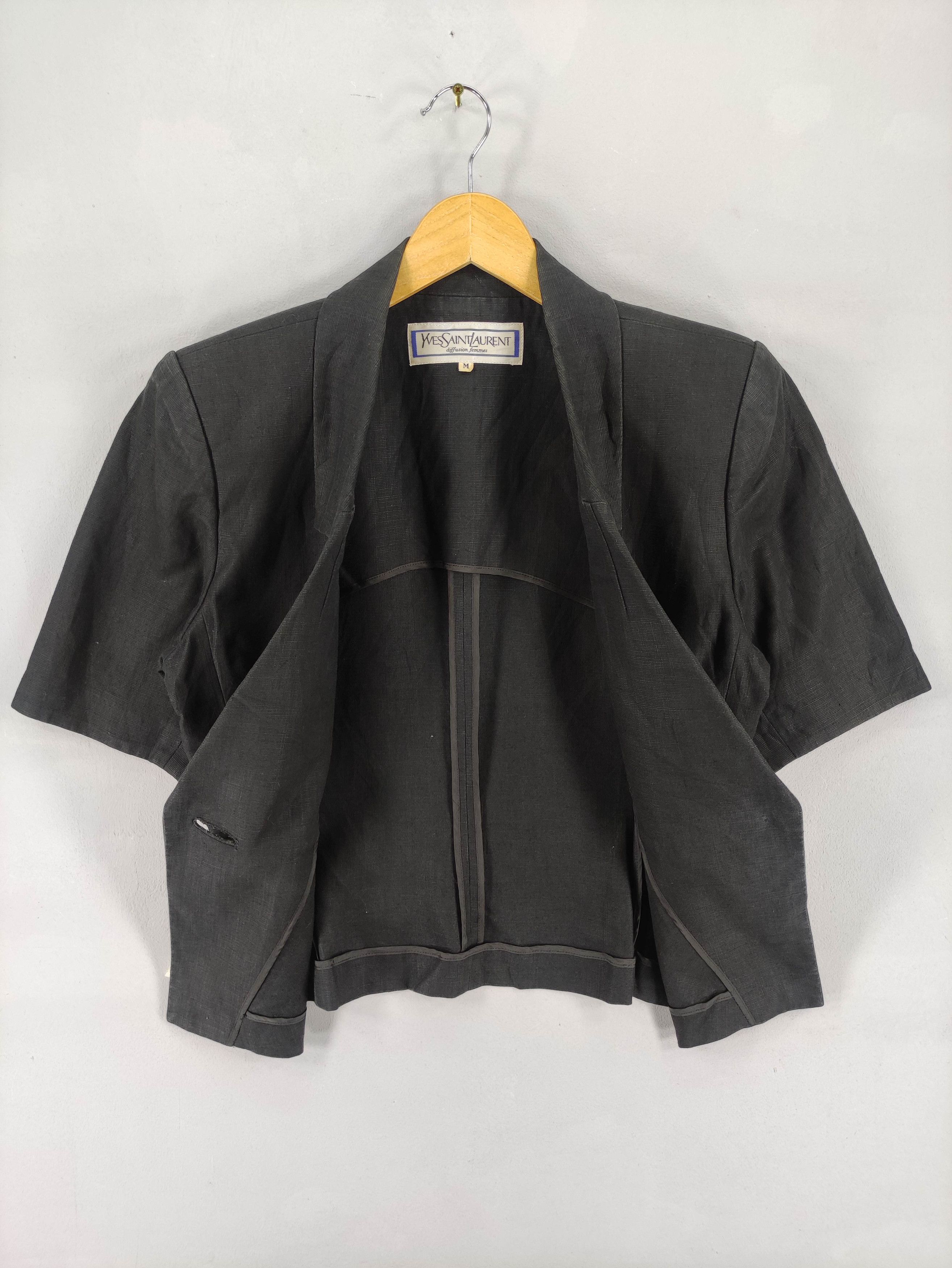 Yves Saint Laurent Vintage Yves saint Lauren Short Sleeve Coat Blazer Jacket Size M / US 6-8 / IT 42-44 - 2 Thumbnail
