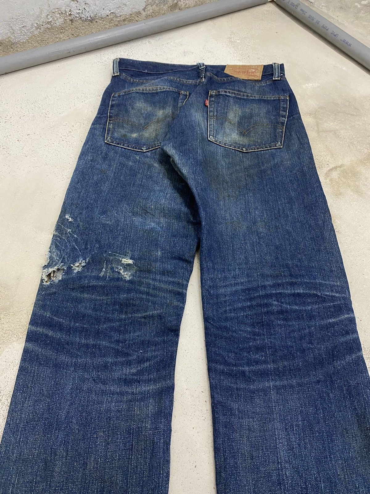 Levi's Vintage 80s Levis 505 Button 8 Zipper Talon Dirty Distress Size US 29 - 15 Thumbnail