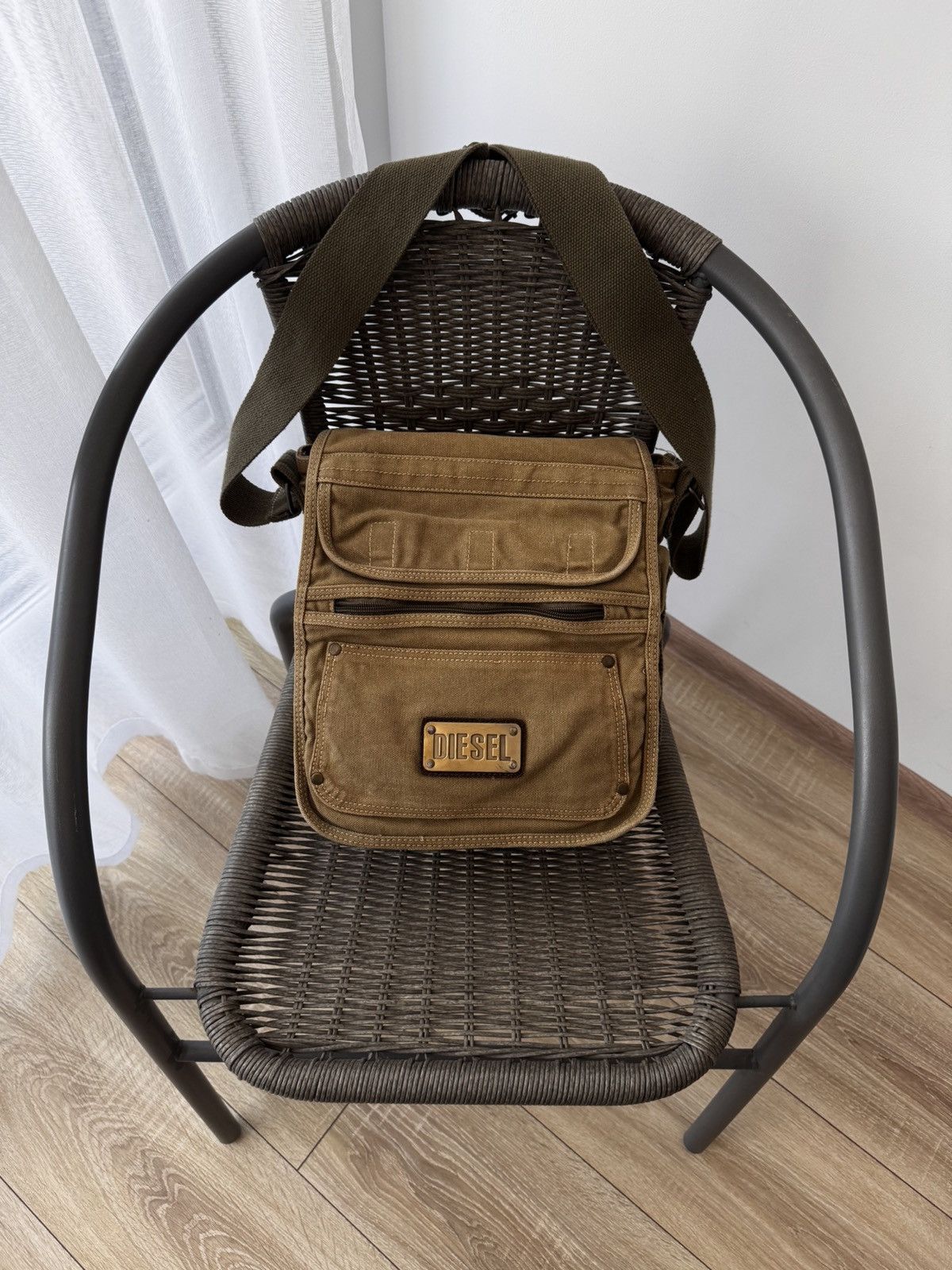 Diesel Vintage Diesel Spare Parts Military Beige Crossbody Bag Size ONE SIZE - 1 Thumbnail