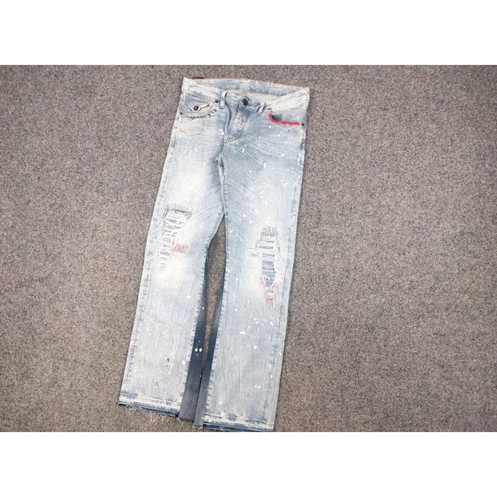 G-Star G-Star Raw Custom Jeans Jeans G-Star Flared Men's Denim 34 Blue 90s Y2K Stars Vintage Distressed 5-Pocket Regular Slim? Size US 33 - 3 Thumbnail