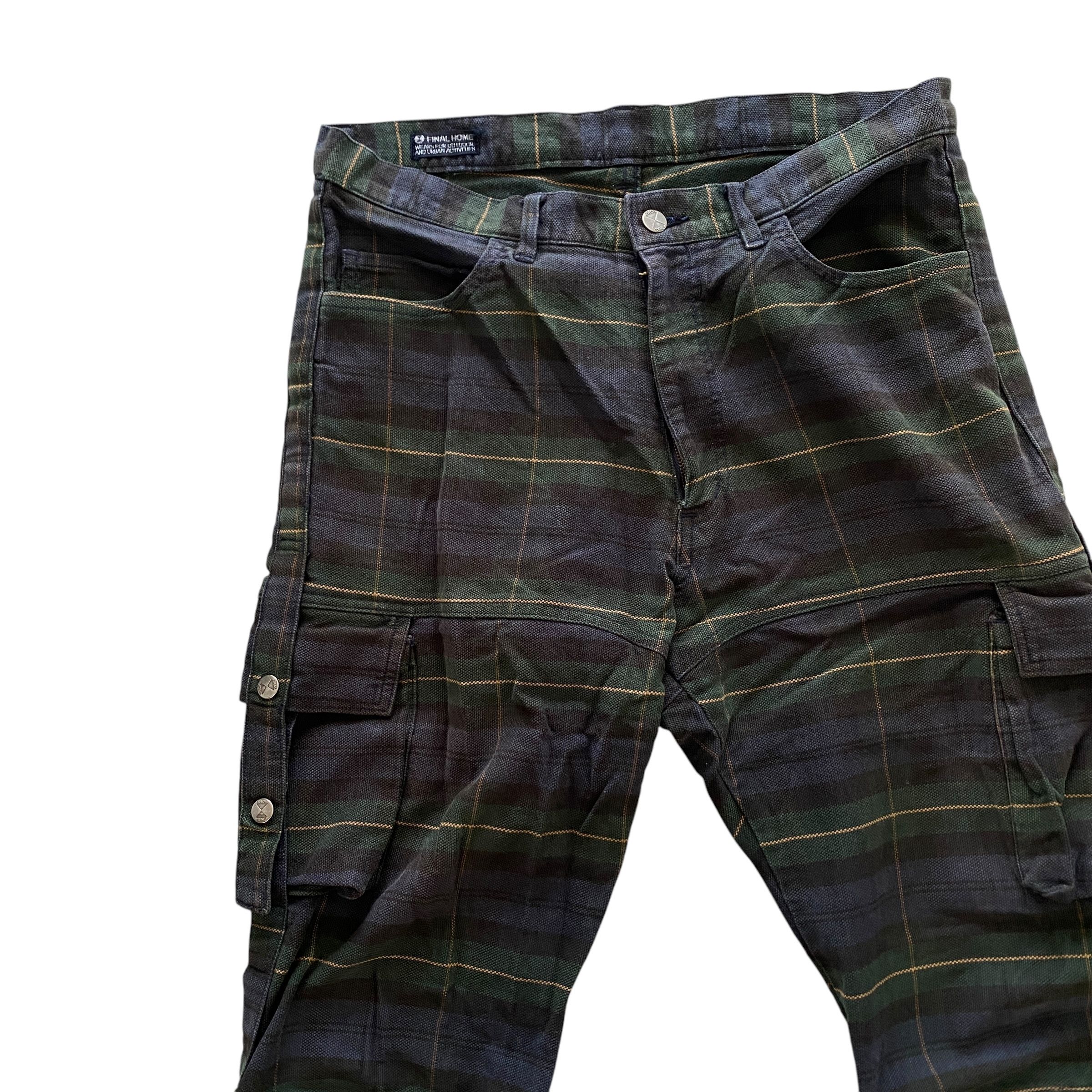 Vintage Final Home Plaid Trousers Cargo Pants
