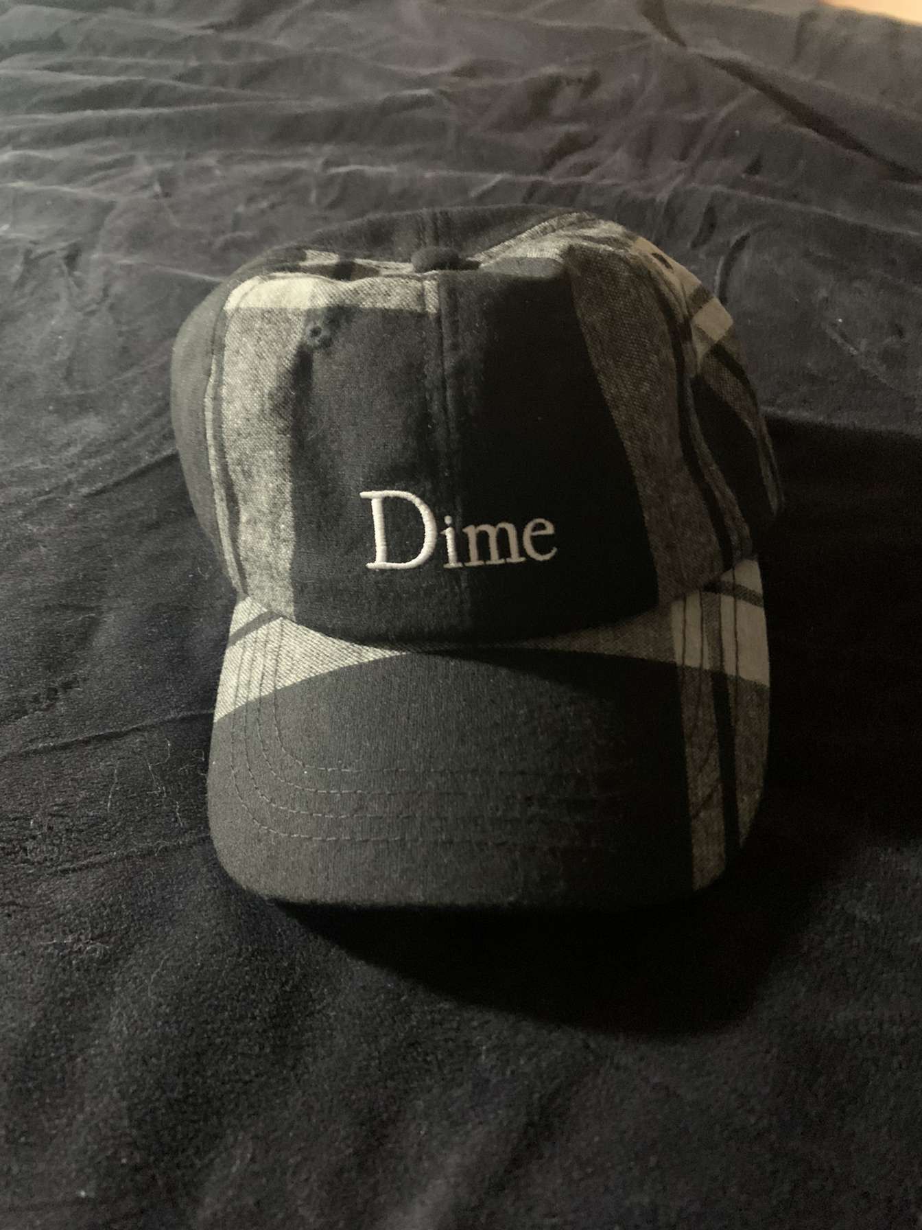 Dime Dime Black Plaid Cap/Hat Size ONE SIZE - 3 Thumbnail