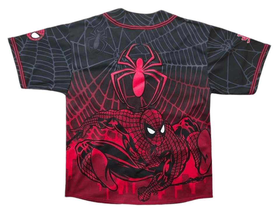 Marvel Comics Vintage Y2K Spiderman Baseball Jersey Overprint Size US XL / EU 56 / 4 - 3 Thumbnail