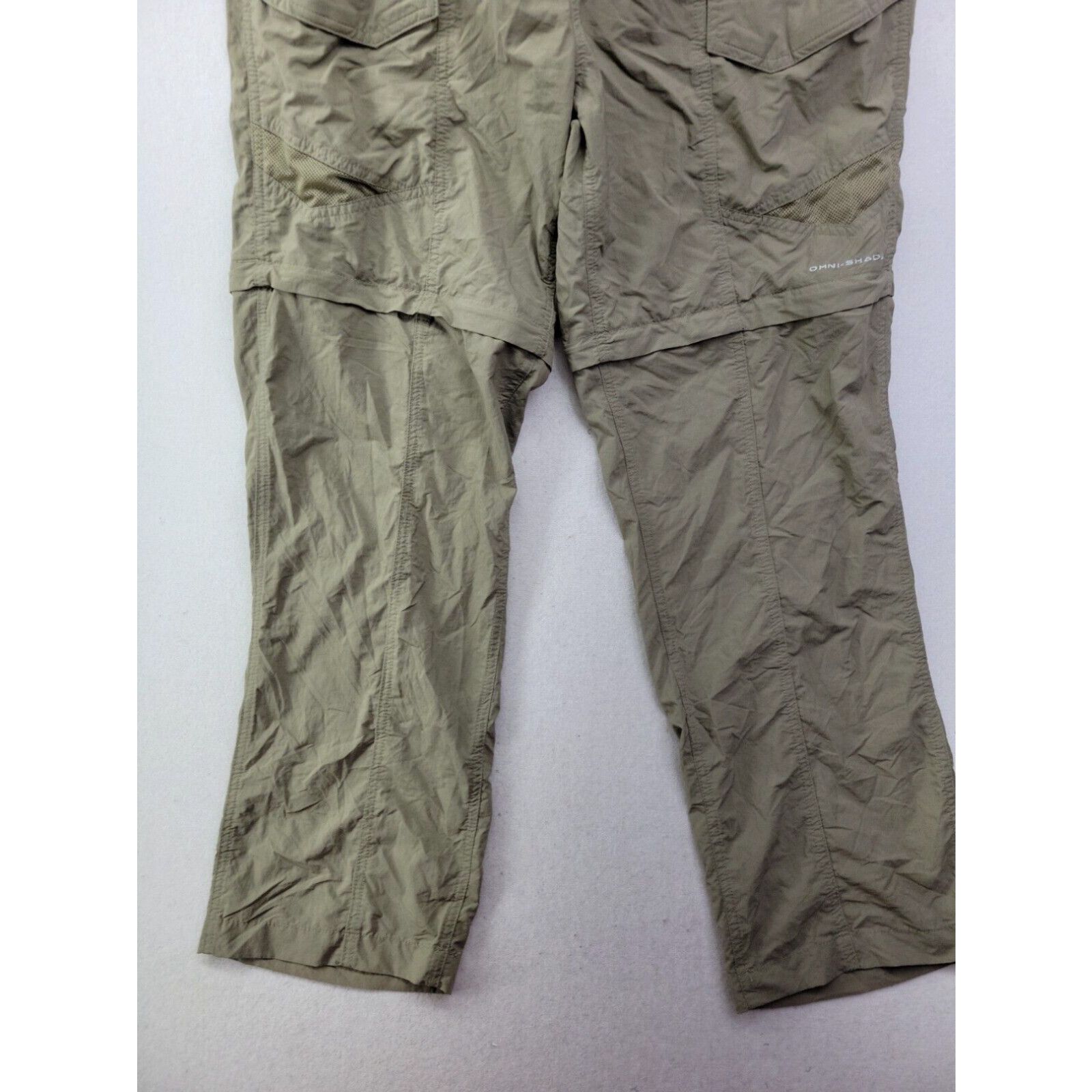 Pantalon Convertible Columbia PFG Omni-Shade Homme - Taille 40x30 - Gris Nylon Pêche