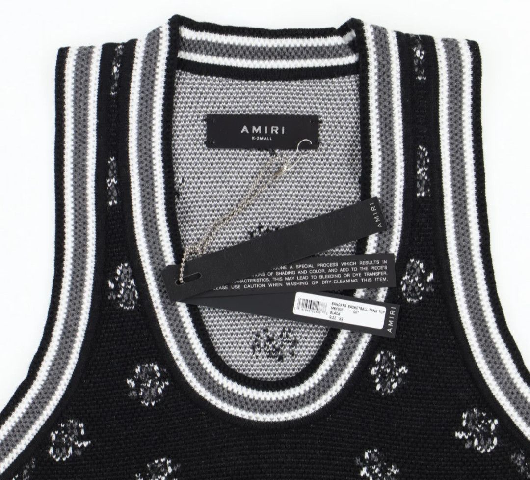 Amiri black bandana basketball tank top Size US S / EU 44-46 / 1 - 2 Thumbnail