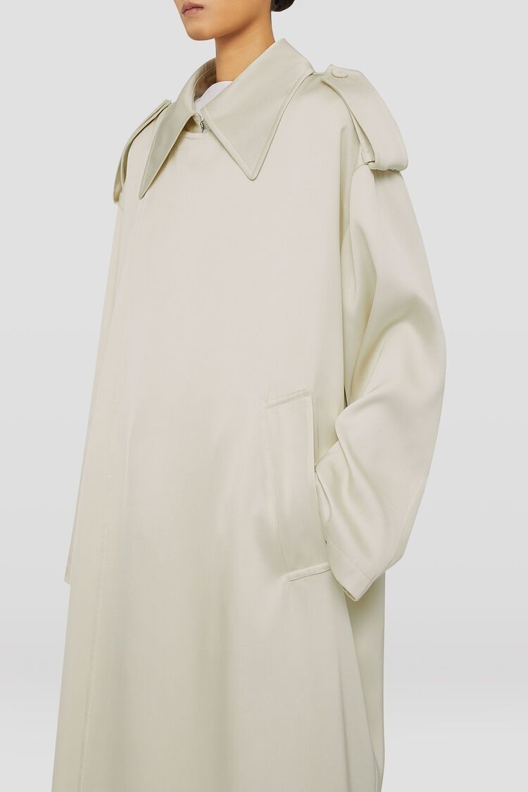 Jil Sander o1w1db10825 Trench Belted Coat in Off White Size XL / US 12-14 / IT 48-50 - 6 Thumbnail