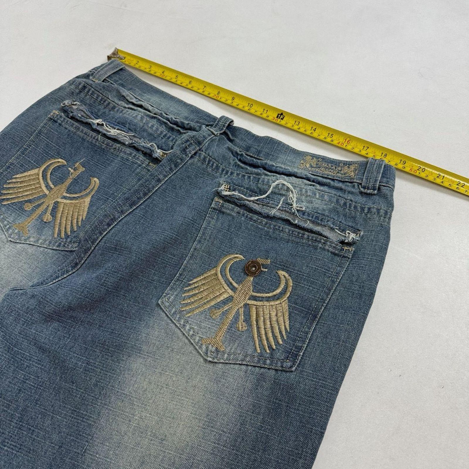 JNCO × Japanese Brand × Vintage Vintage y2k rare fusai grunge baggy wide leg stonewash jeans Size US 38 / EU 54 - 5 Thumbnail