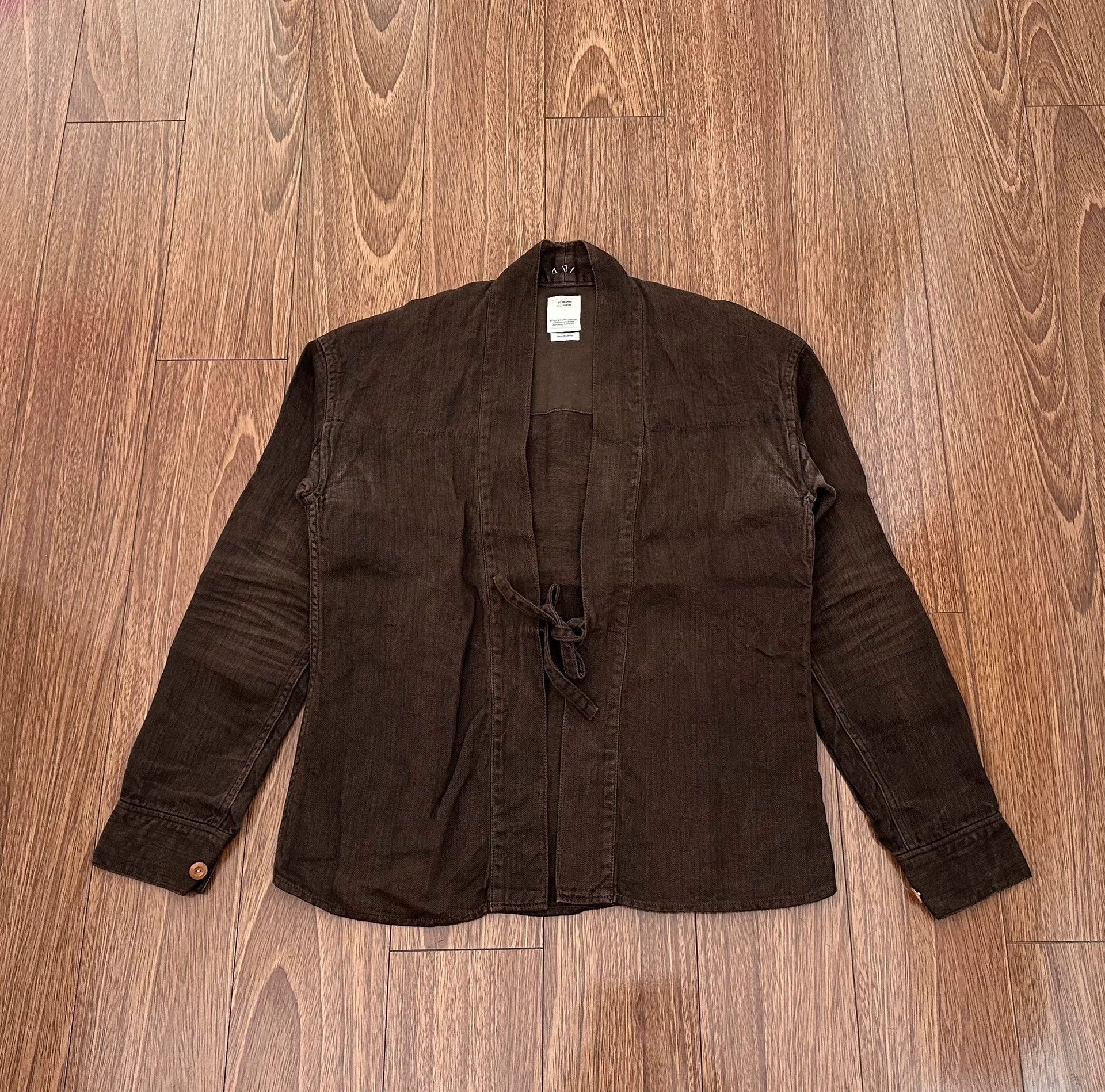 Visvim VISVIM LHAMO SHIRT dye mud dye all linen fabric robe shirt Size US S / EU 44-46 / 1 - 1 Thumbnail