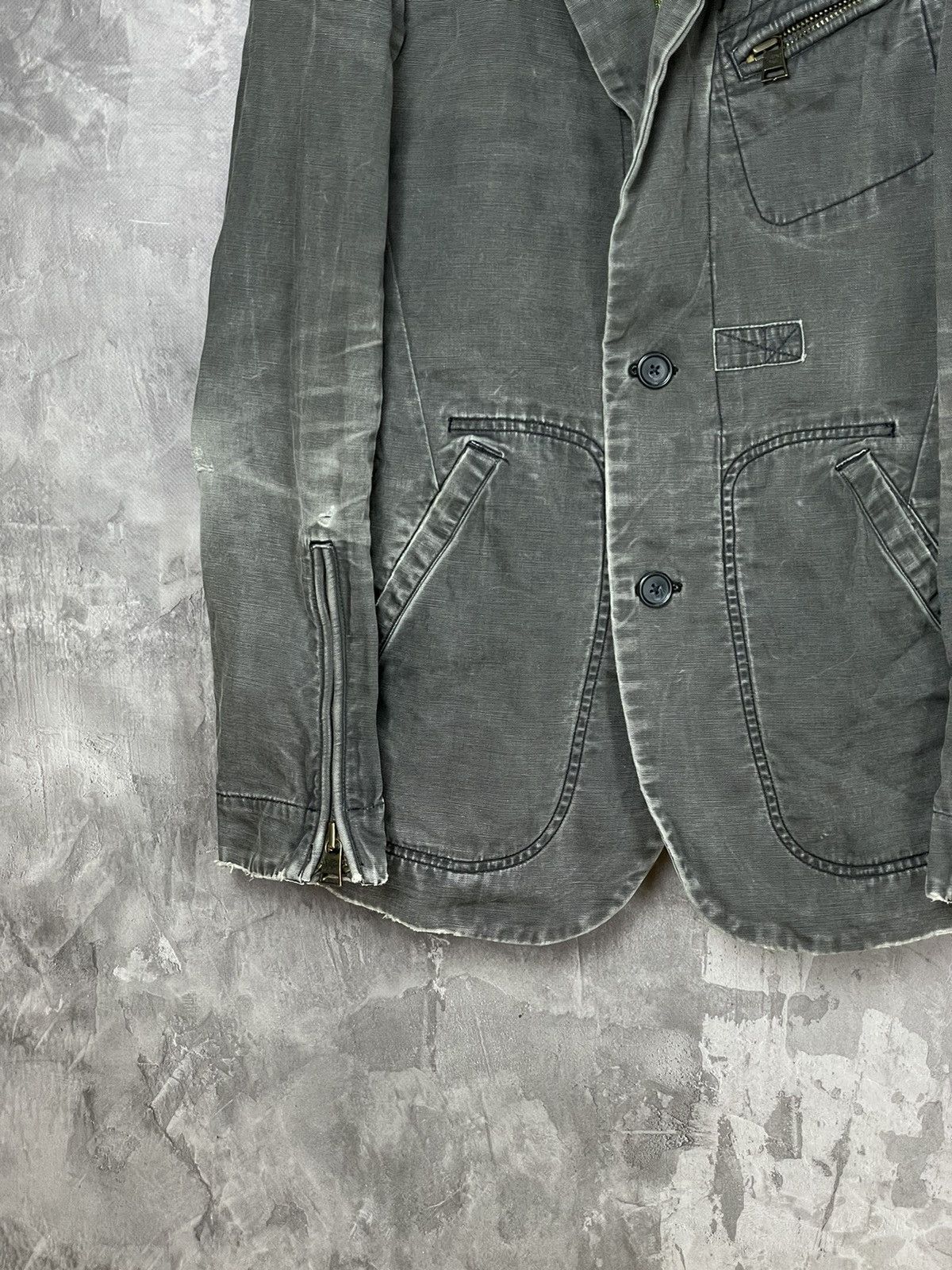 Diesel × Japanese Brand × Vintage Diesel Industry Vintage Denim Distressed Blazer Jacket Size US L / EU 52-54 / 3 - 5 Thumbnail