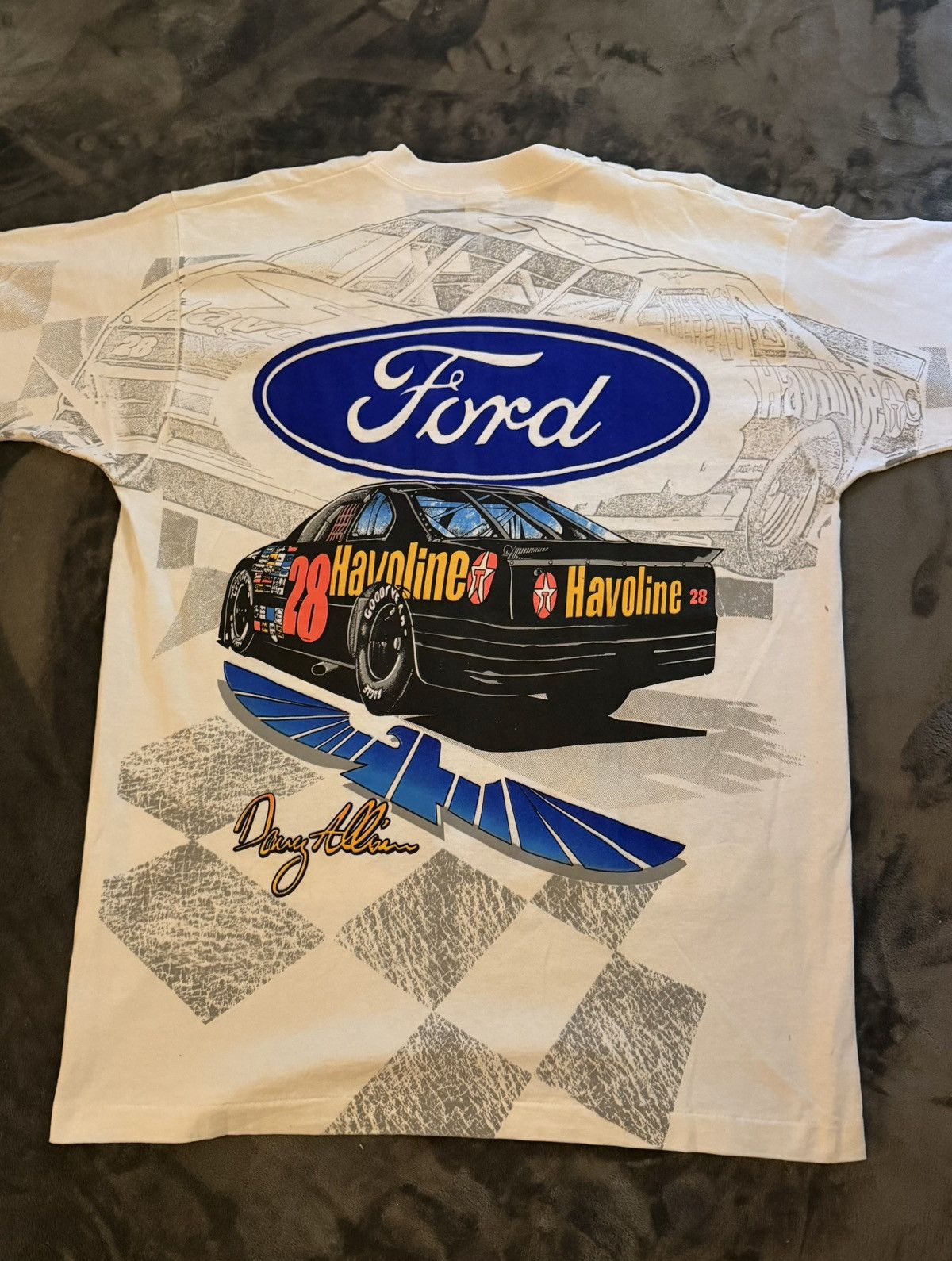 NASCAR 90s Davey Allison AOP NASCAR single stitch. Size US XL / EU 56 / 4 - 2 Thumbnail