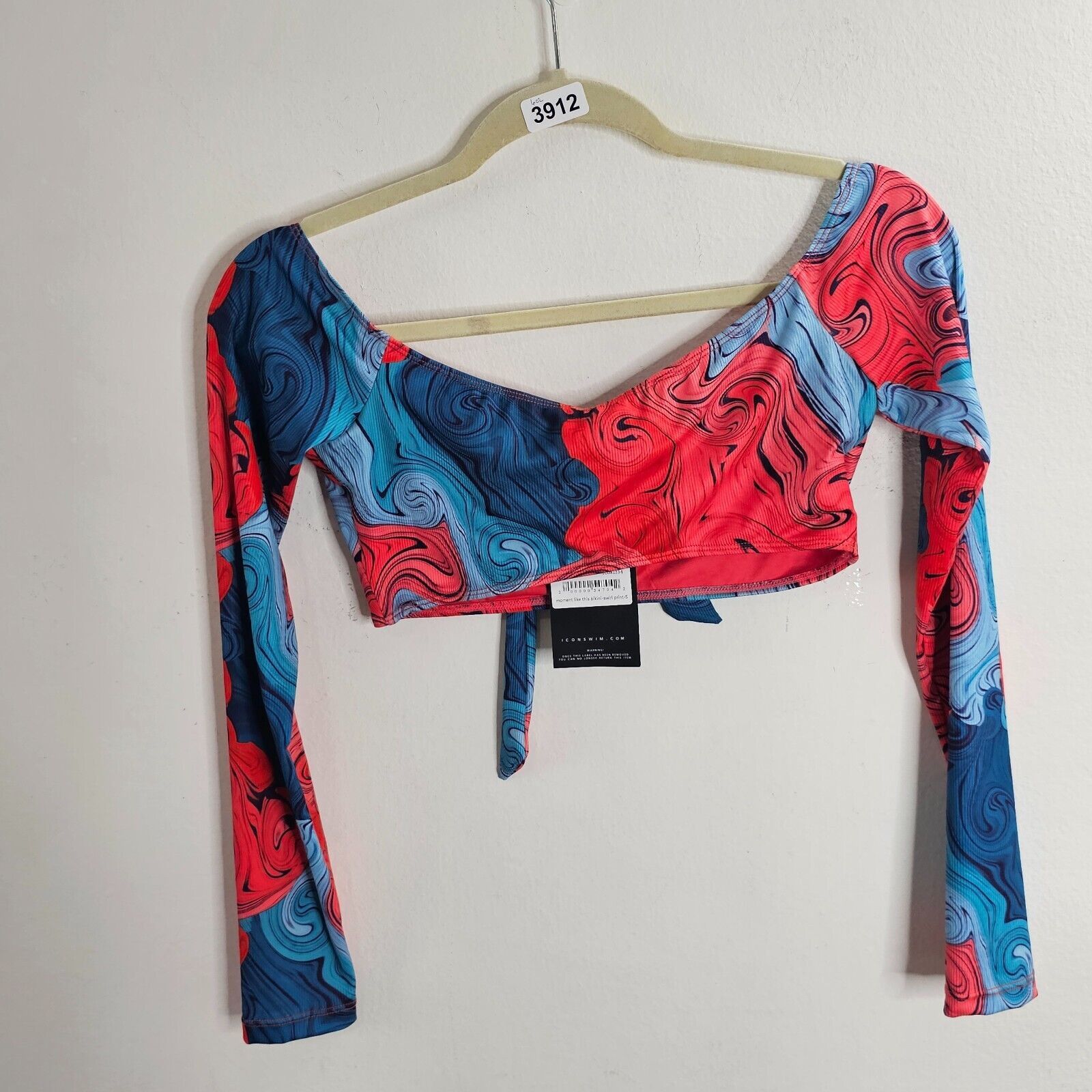 Other NWT Icon Swim Moment Like This Bikini Print Long Sleeve Top Size S / US 4 / IT 40 - 5 Thumbnail