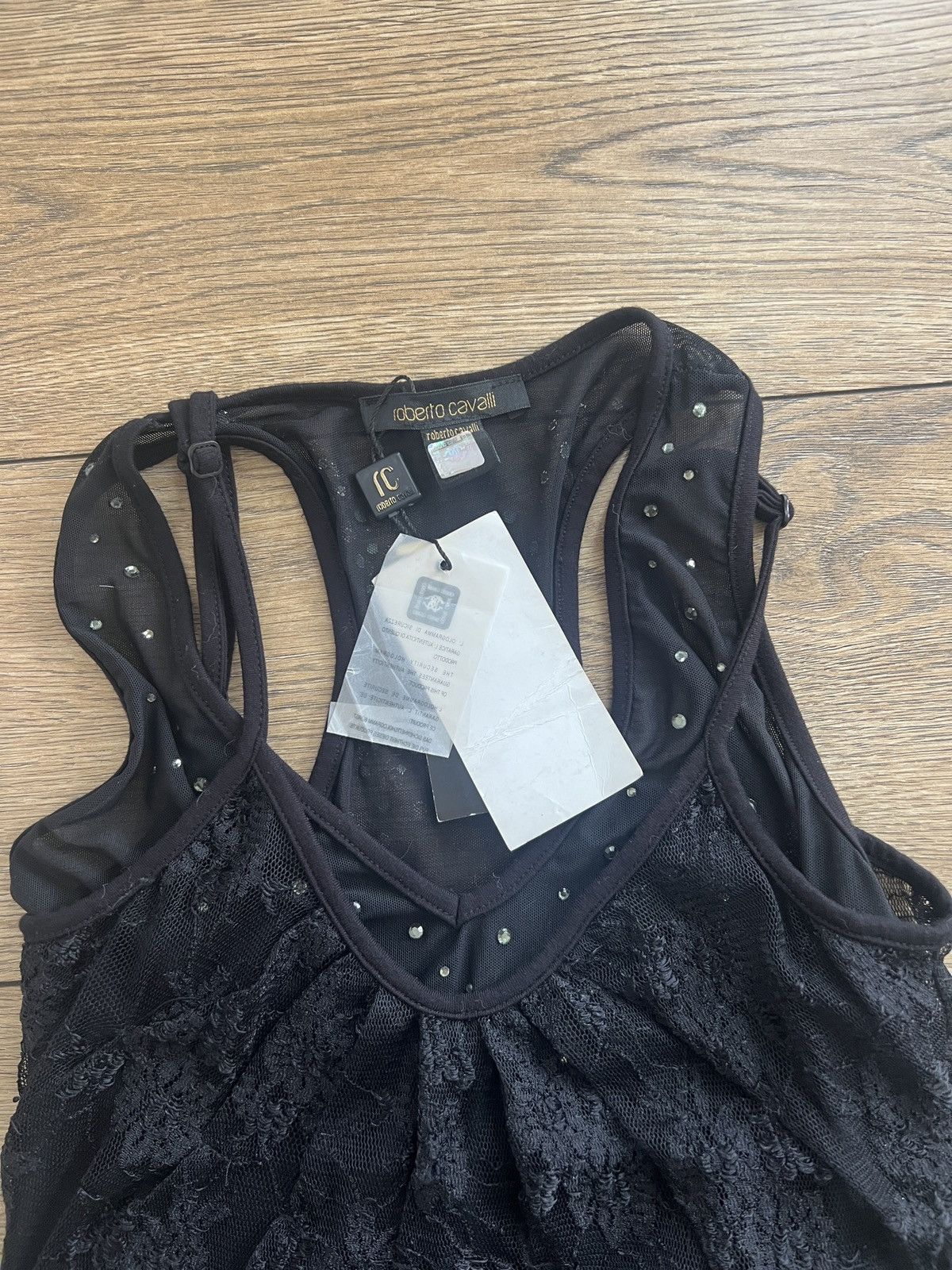 Roberto Cavalli Lace top S Roberto Cavalli vintage 2yk avand garde emo goth Size S / US 4 / IT 40 - 5 Thumbnail