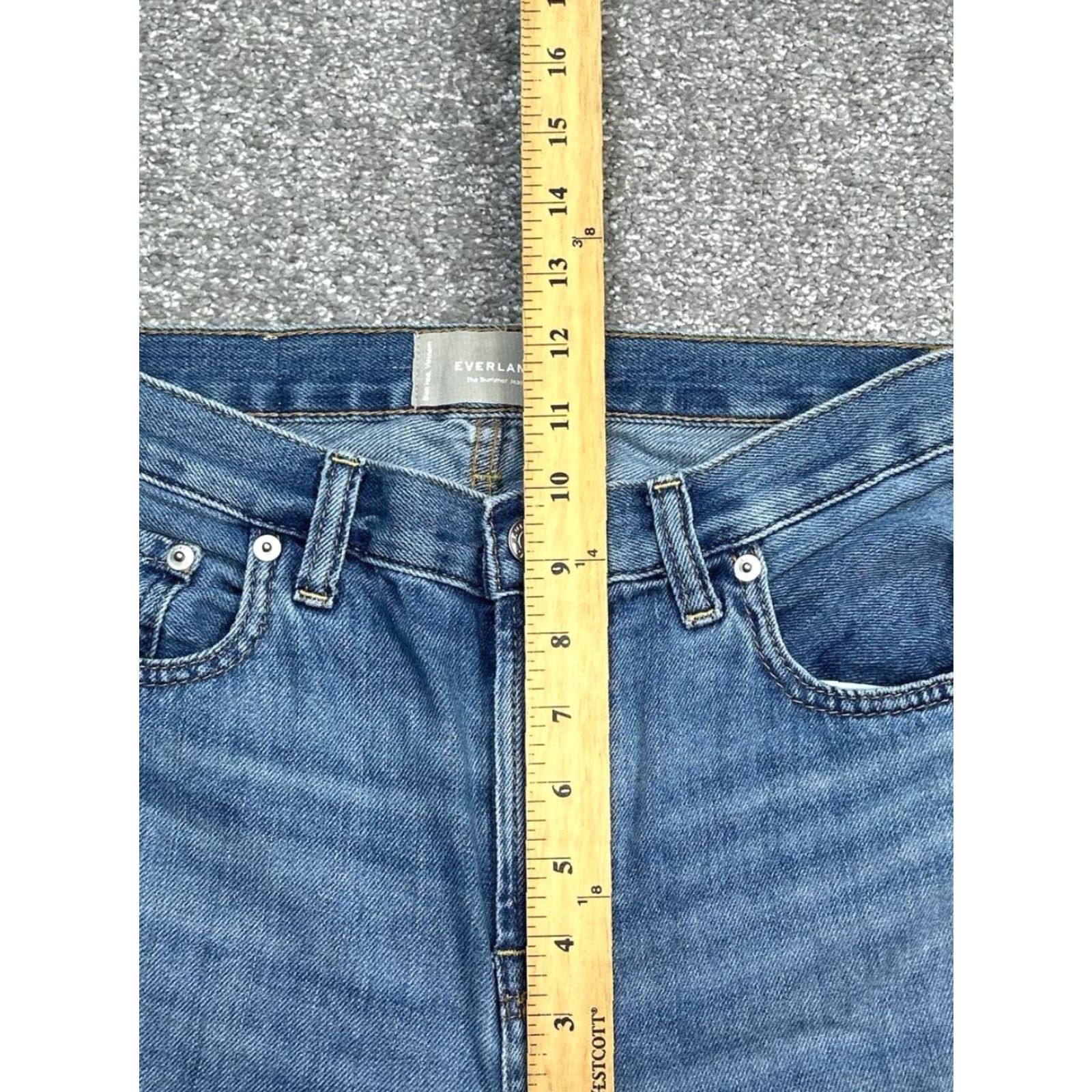 Everlane Everlane The Summer Jeans Women 26 Blue Denim Cotton Mid Rise Straight Leg 30x27 Size 26" / US 2 / IT 38 - 4 Thumbnail