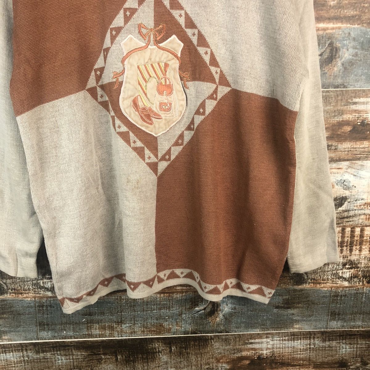 Homespun Knitwear × Japanese Brand DL Main Limne Vintage Brown Knitwear #C536 Size M / US 6-8 / IT 42-44 - 6 Thumbnail