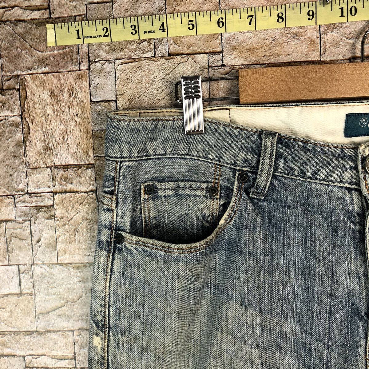 Japanese Brand Navy Blue Distressed ripped Denim Pants #A1041 Size US 33 - 8 Thumbnail