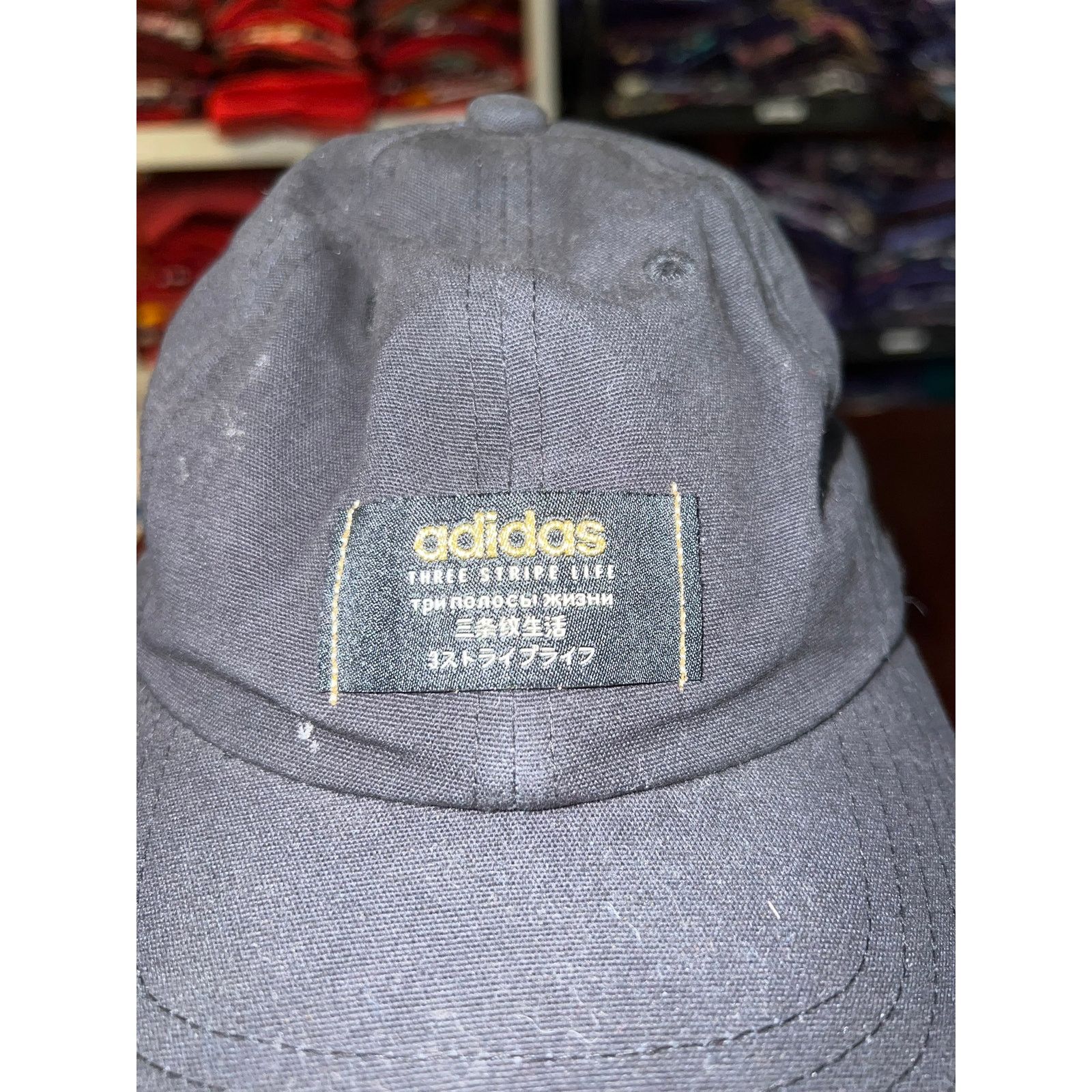 Vintage Womens Adidas Hat Impulse Cap Black Gold Lurex Women Cap OS Size ONE SIZE - 2 Thumbnail
