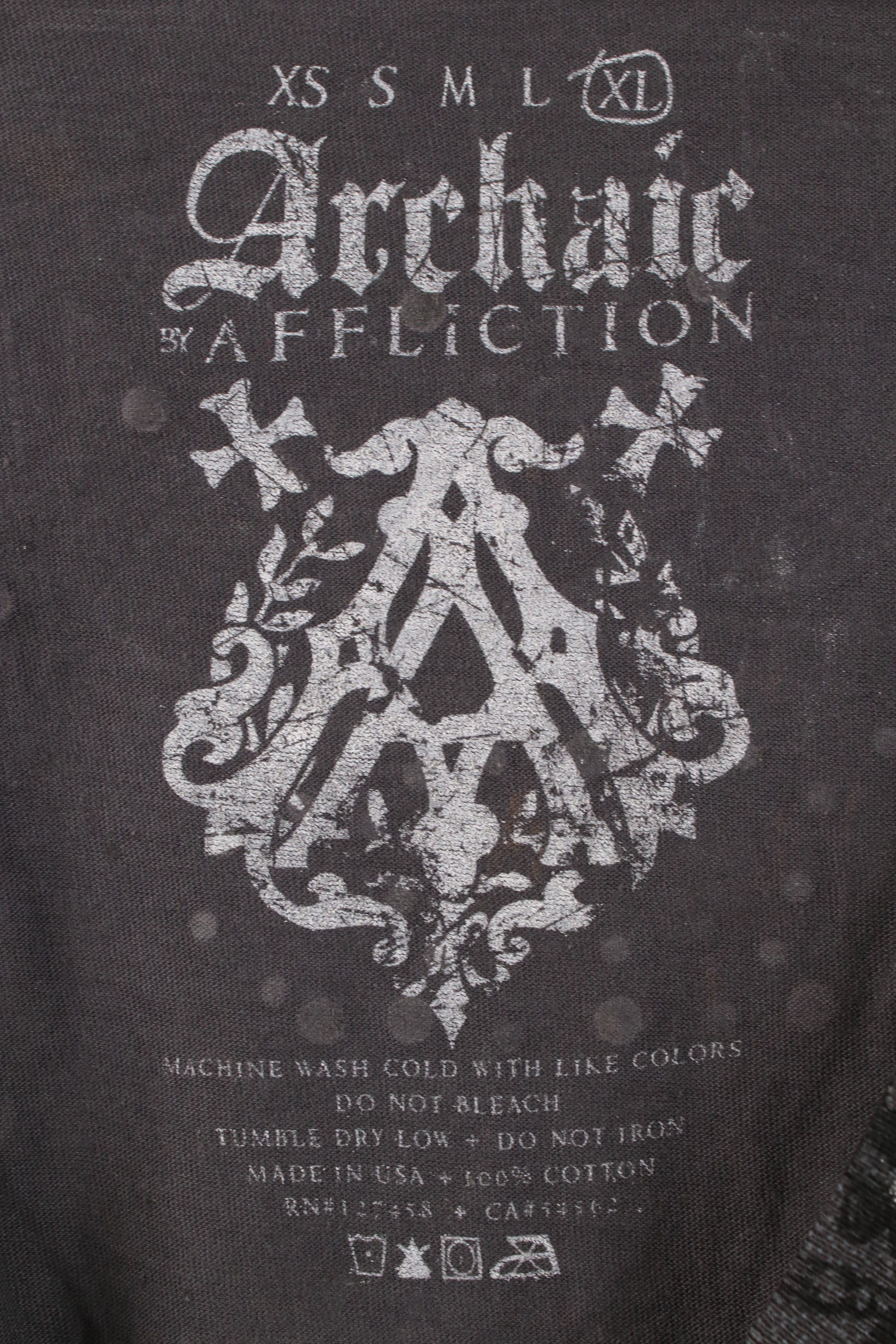 Affliction Affliction Archaic UFC MMA Fighting V-Neck T-Shirt Gray USA Size US XL / EU 56 / 4 - 8 Thumbnail
