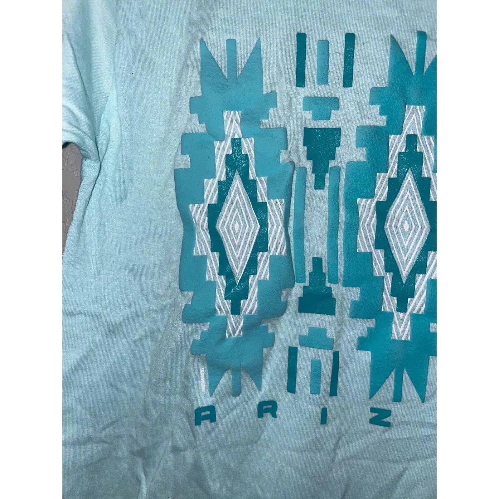 Jerzees Vintage Arizona Shirt Southwest Art Blue Tee 90s Graphic S Size US S / EU 44-46 / 1 - 3 Thumbnail