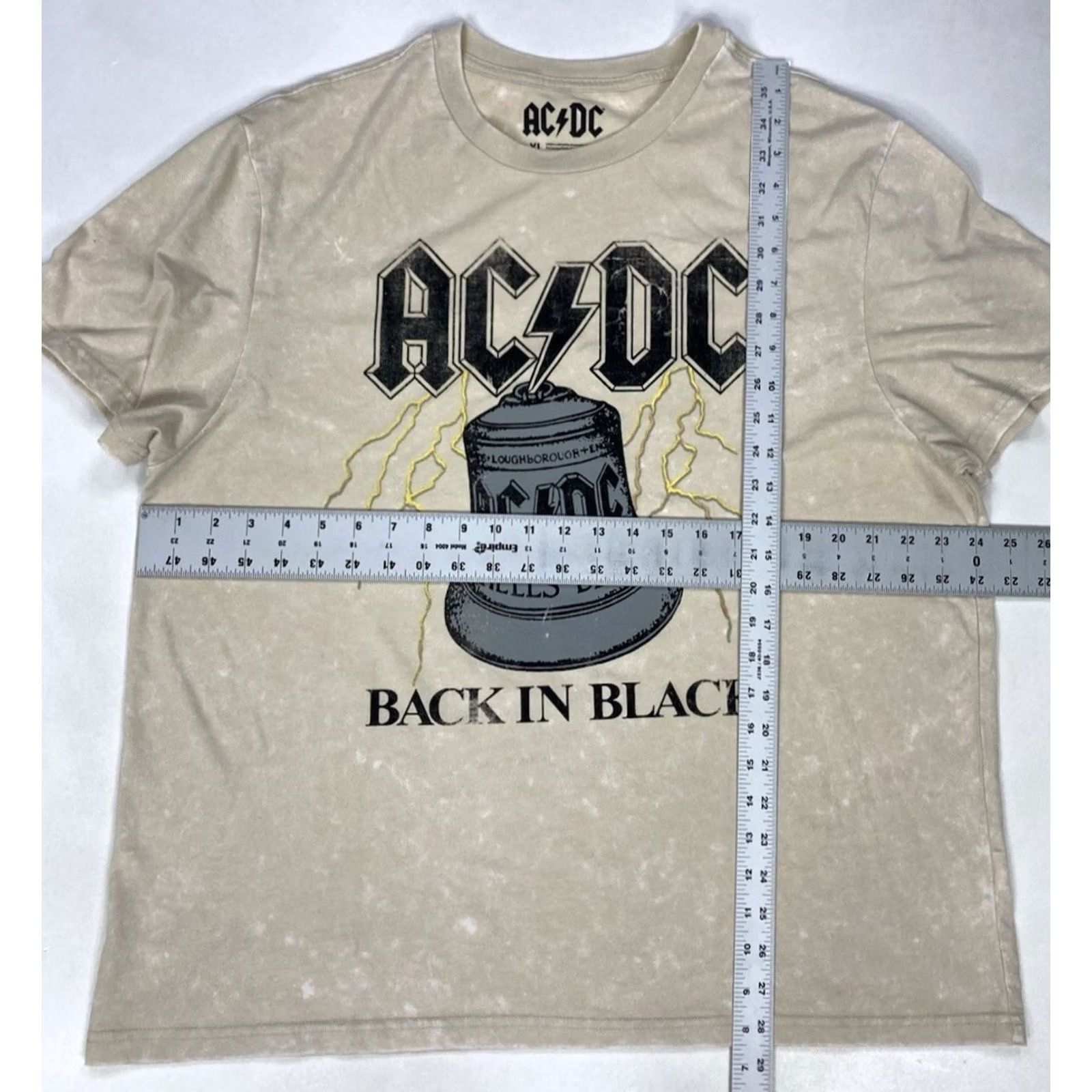Logo 7 VINTAGE ACDC T-Shirt Logo Graphic XL Men Beige Back In Black Merch Shirt Size US XL / EU 56 / 4 - 5 Thumbnail