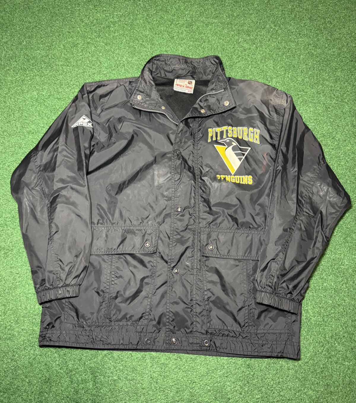 Apex Vtg 90s Pittsburgh Penguins Apex One Retro Logo M/L Jacket Size US L / EU 52-54 / 3 - 3 Thumbnail
