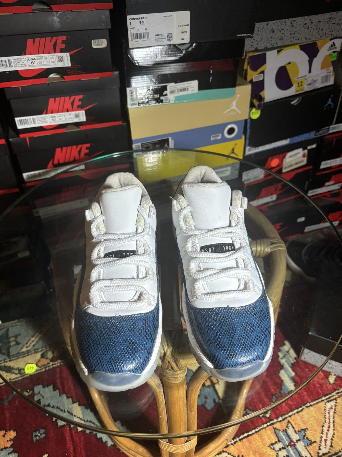 Jordan Brand Jordan 11 low navy blue snakeskin 2019 6.5y Size US 6.5 / EU 39-40 - 5 Thumbnail