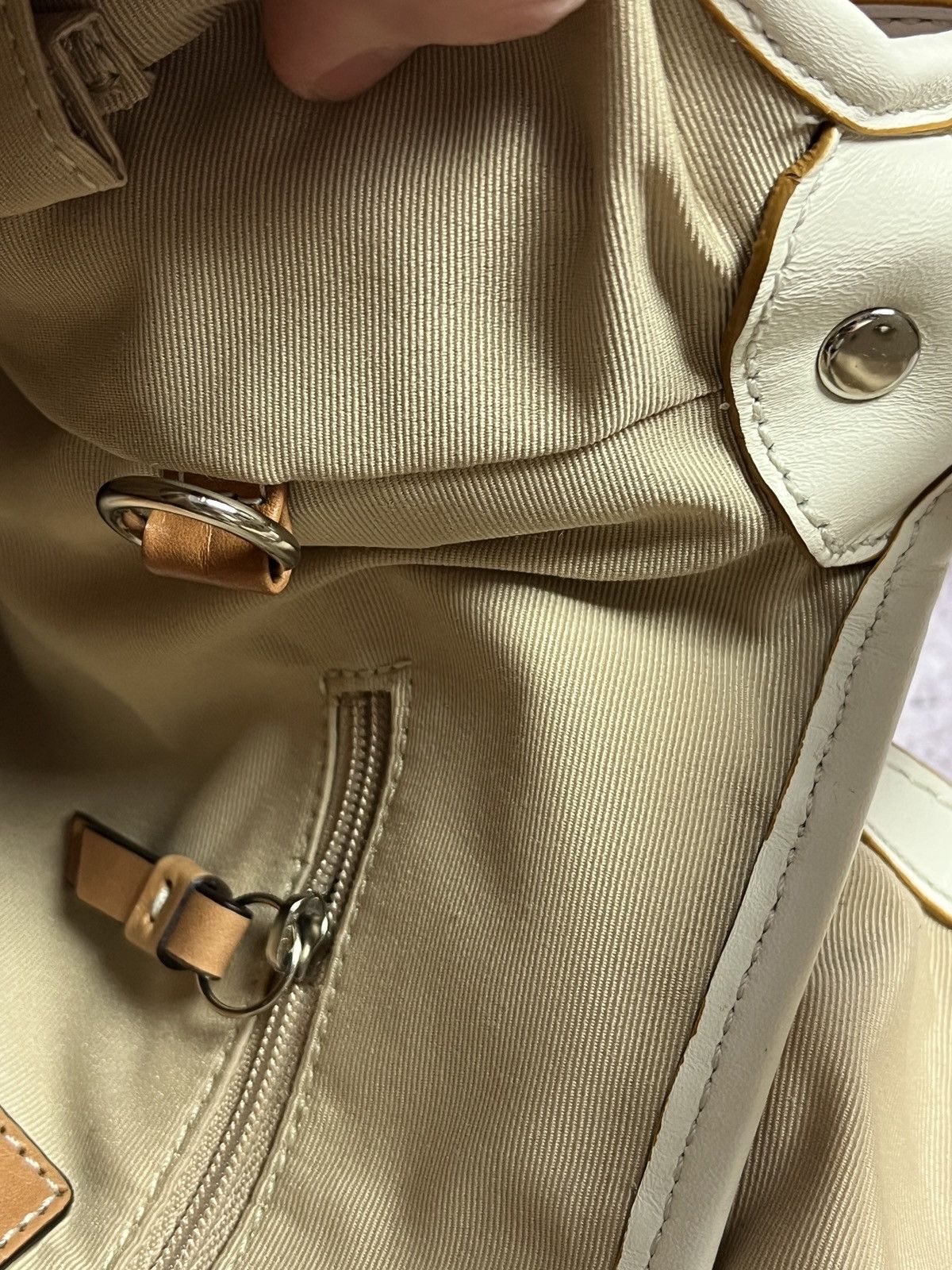 Coach Coach Blue Canvas Shoulder Bag Y2K Vintage Leather Trim Size ONE SIZE - 11 Thumbnail