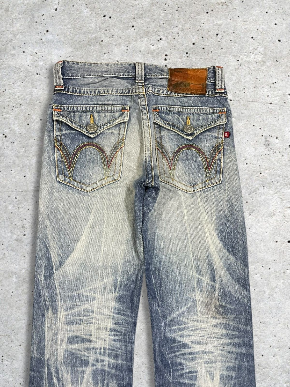 Edwin Edwin BlueTrip Tokyo Japan Crazy Bleach Whisker Ripped Jeans Size US 31 - 8 Thumbnail