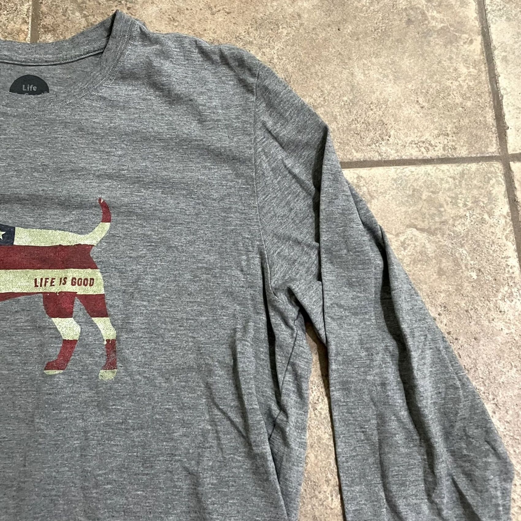 Life is Good Life is Good Crusher Tee Shirt Mens Size L Long Sleeve Gray Graphic Crusher Tee Size US L / EU 52-54 / 3 - 2 Thumbnail