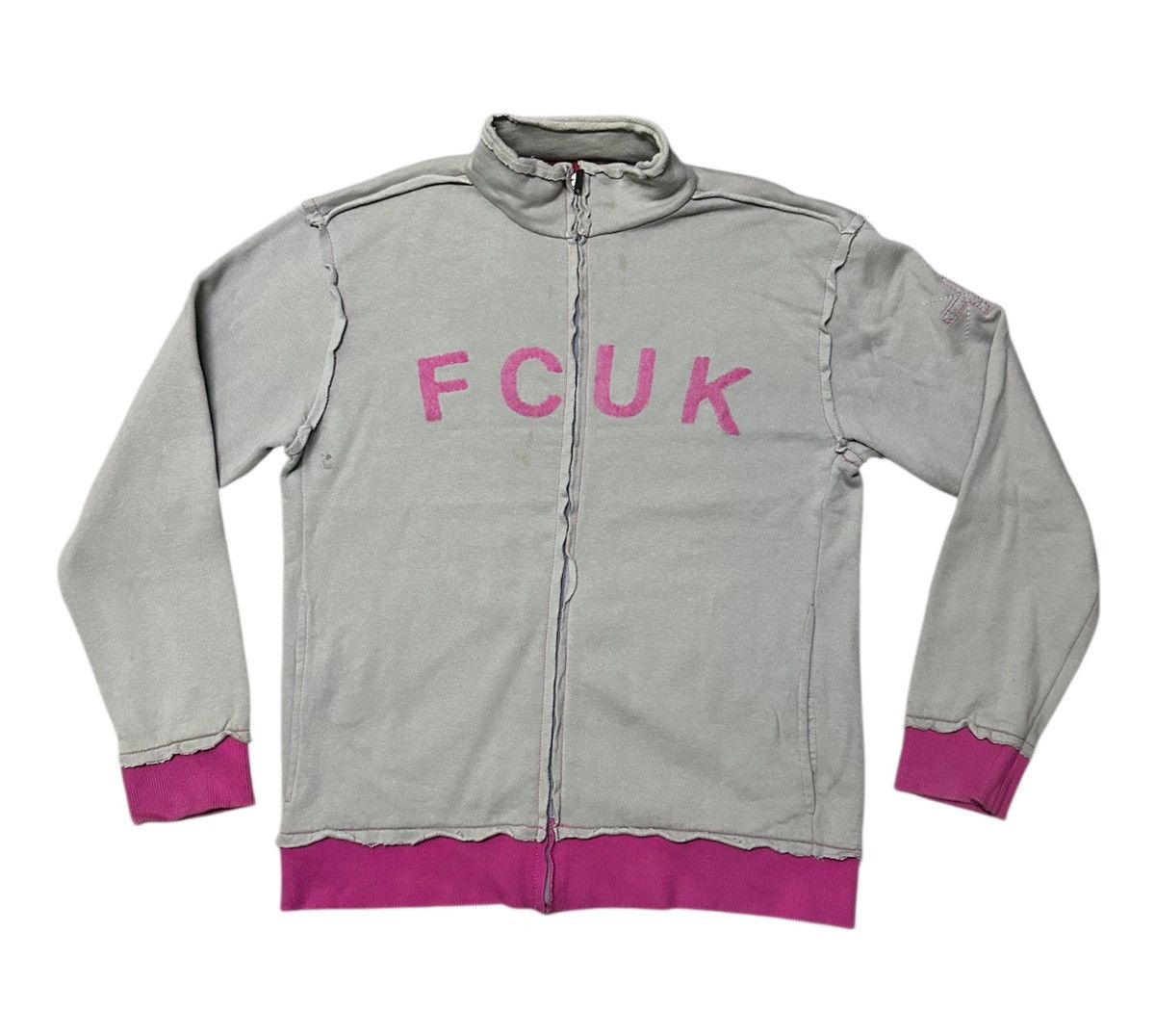 FCUK FCUK zipper sweater big logo Size US L / EU 52-54 / 3 - 2 Thumbnail