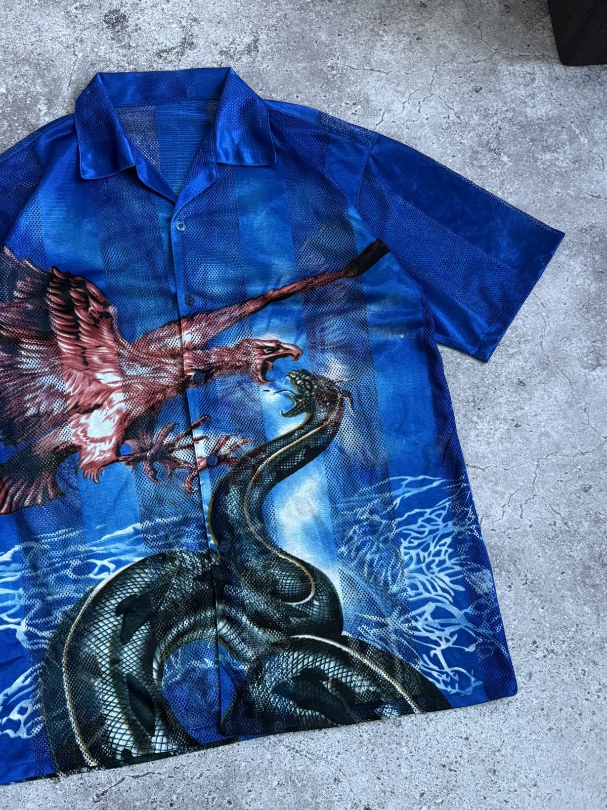 Japanese Brand × Vintage Vintage Y2K oversized Dragon and Bird shirt Size US XL / EU 56 / 4 - 4 Thumbnail
